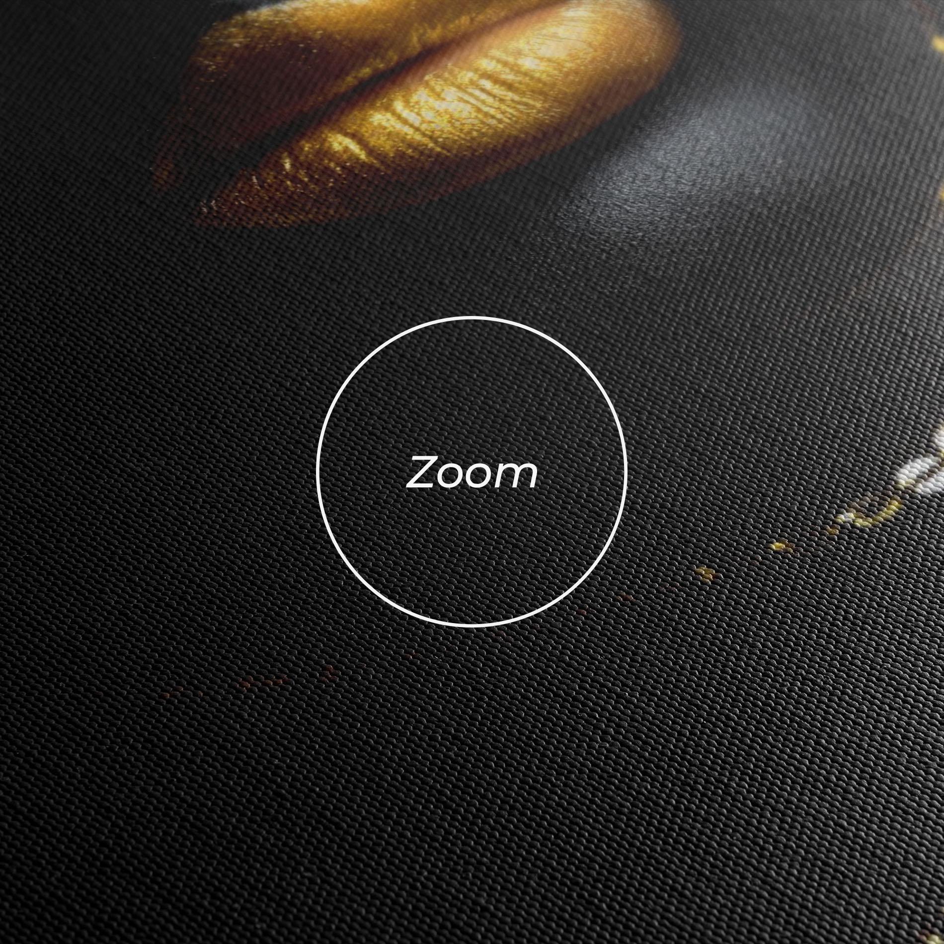 Leinwandbild Gold Makeup Lips mockup 3
