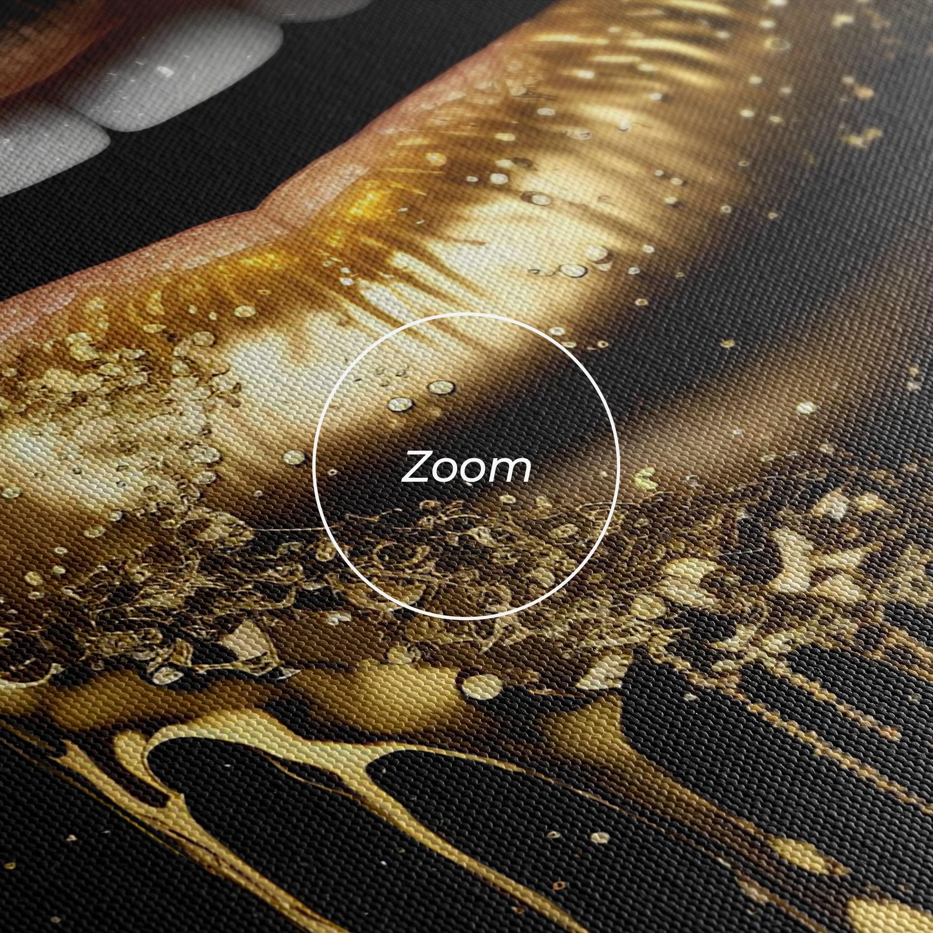 Leinwandbild Golden Luxury Lips mockup 3