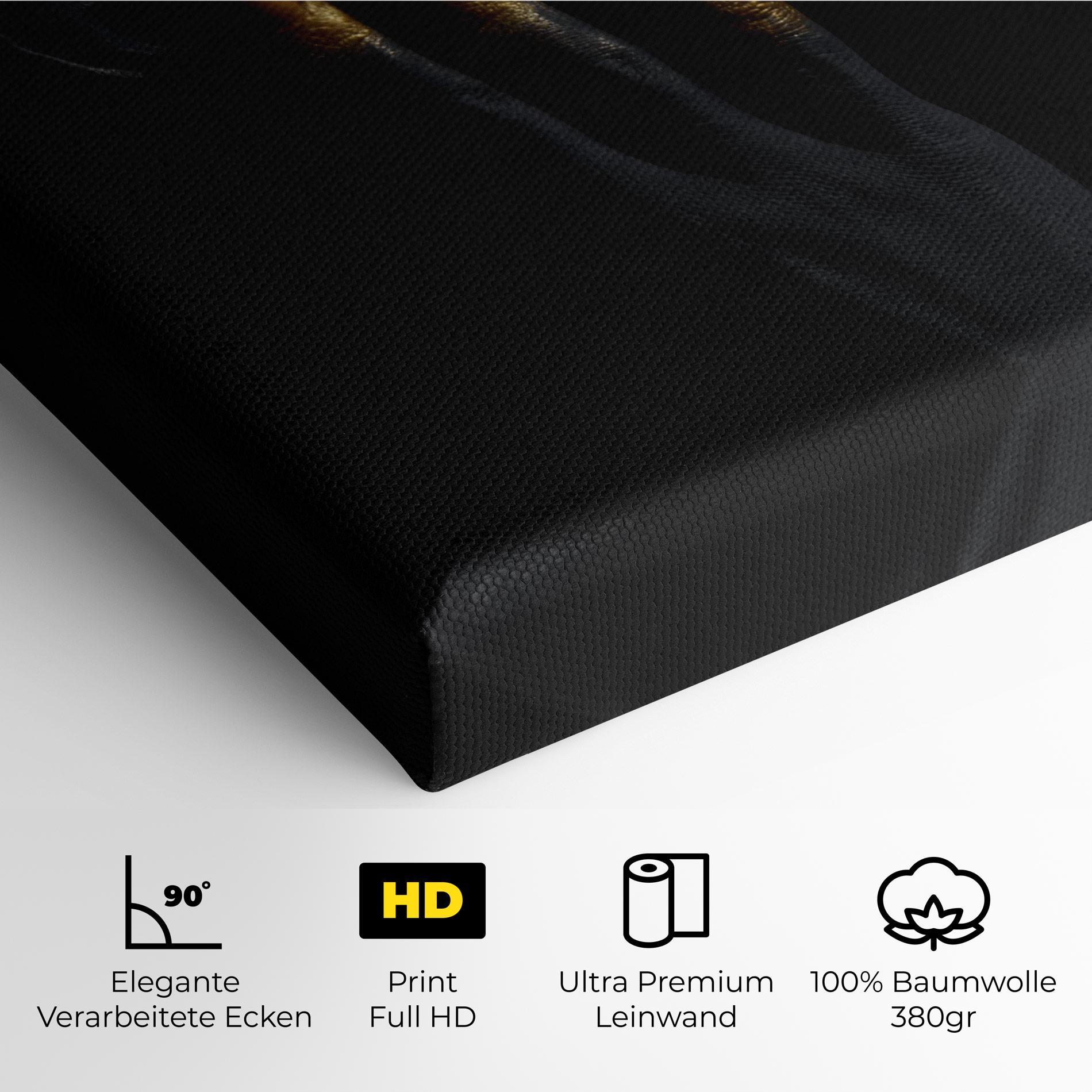 Leinwandbild Gold Black Paint mockup 4