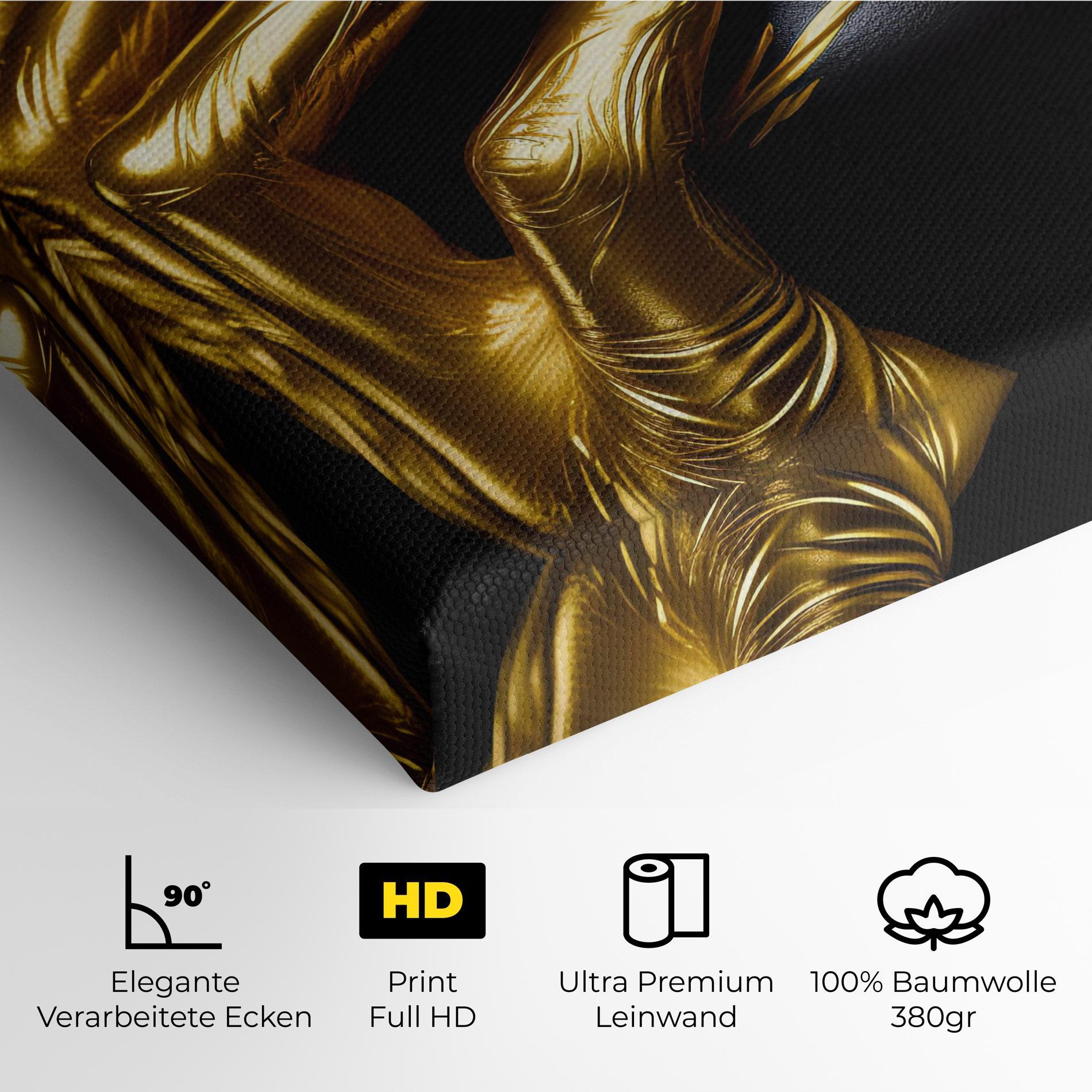 Leinwandbild Gold Small Hand mockup 4
