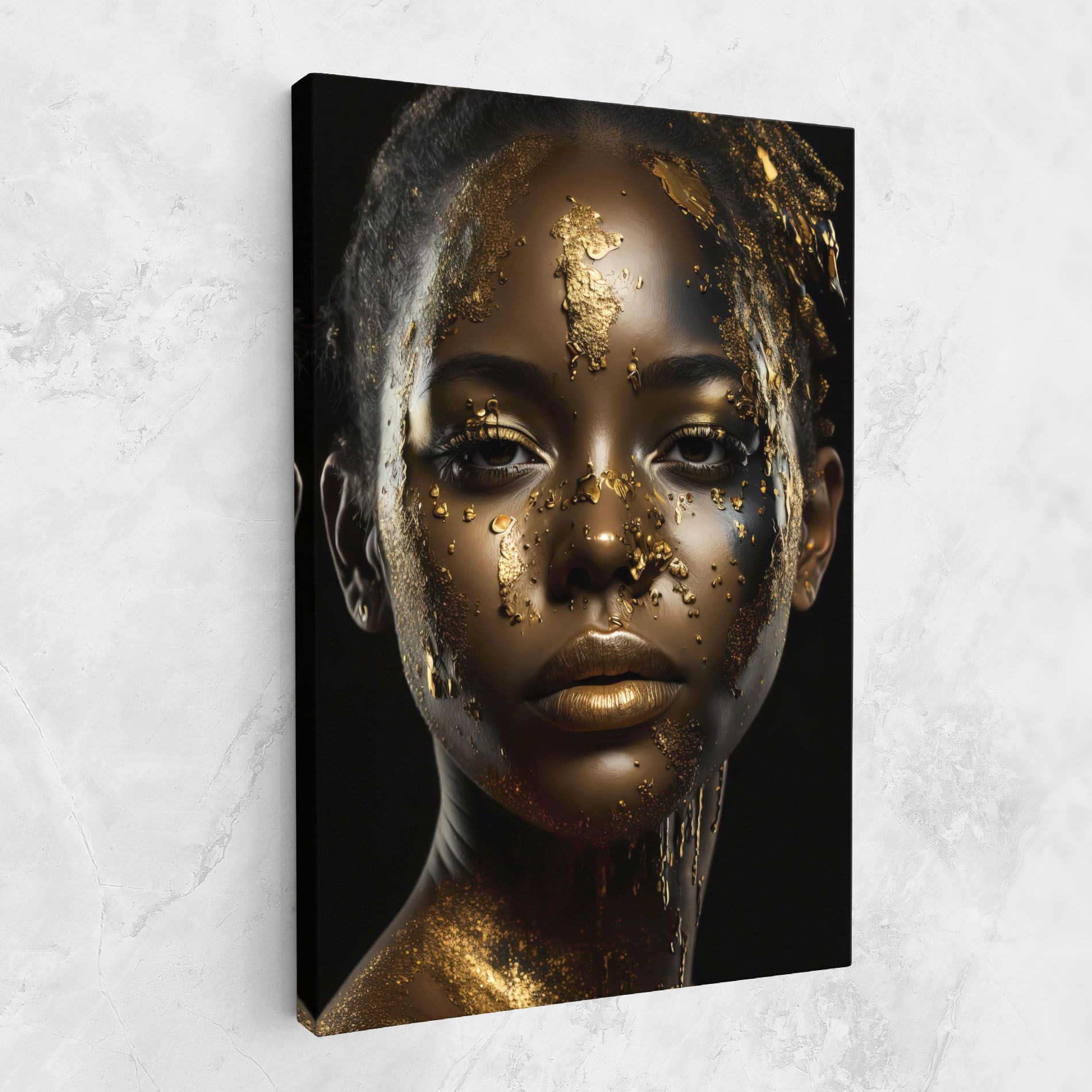 Attractive Gold Woman mockup 1