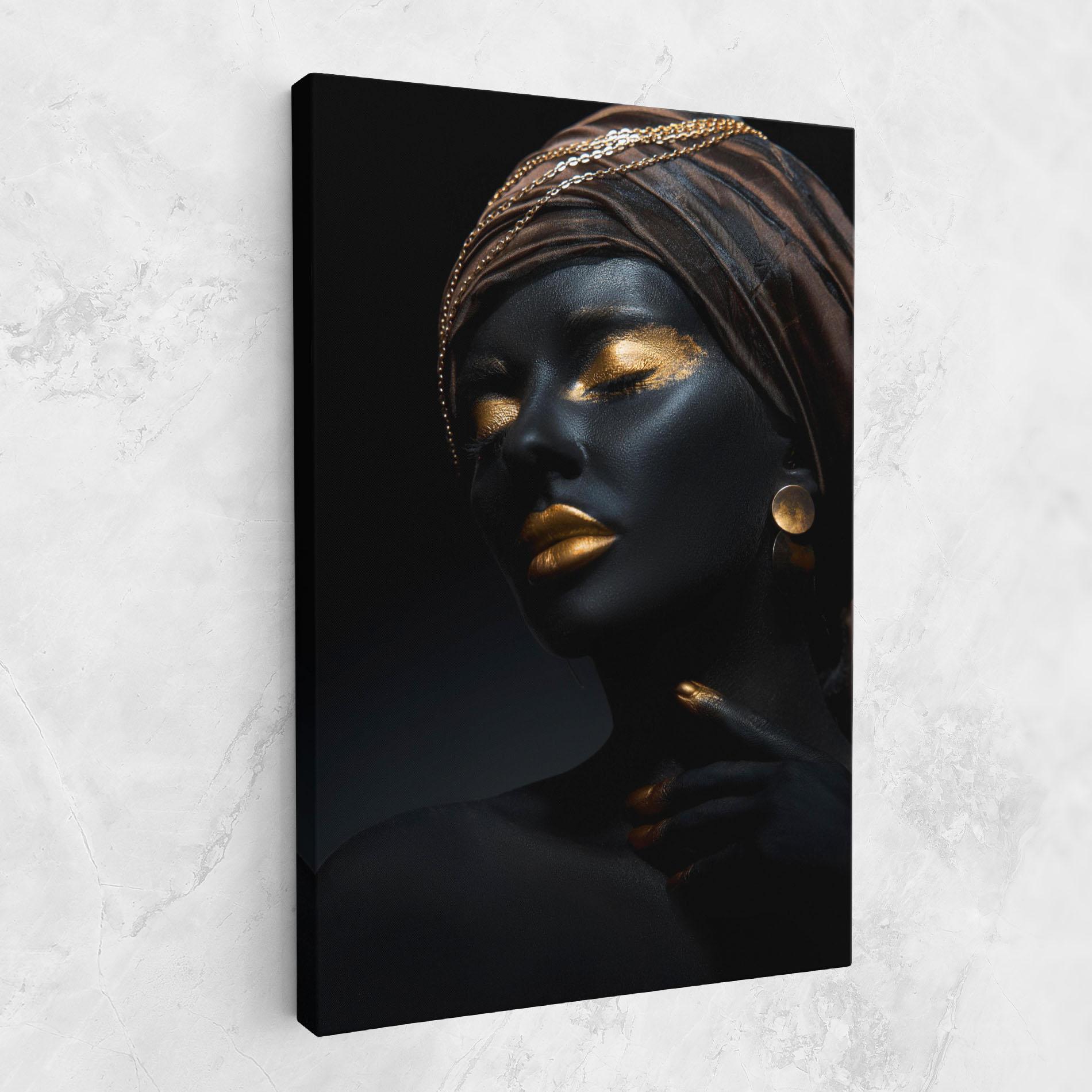 Leinwandbild Black Gold Skin mockup 1