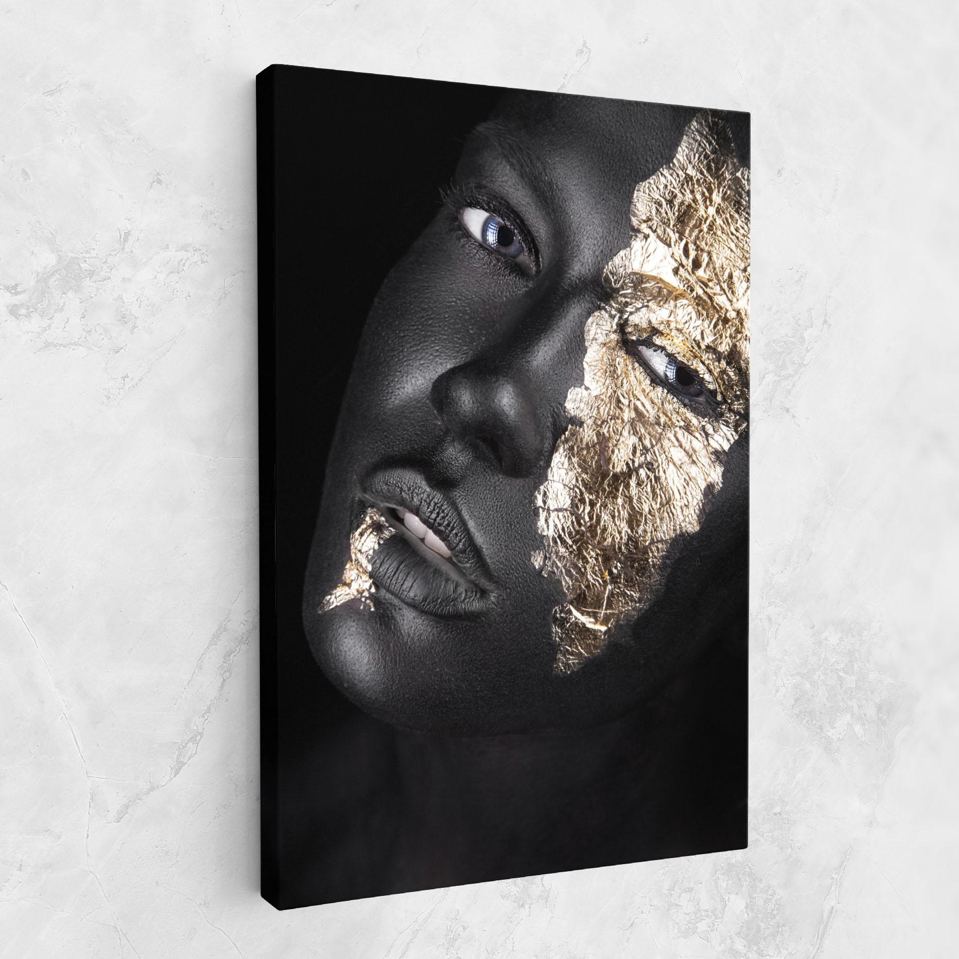 Leinwandbild Grey Gold Makeup mockup 1