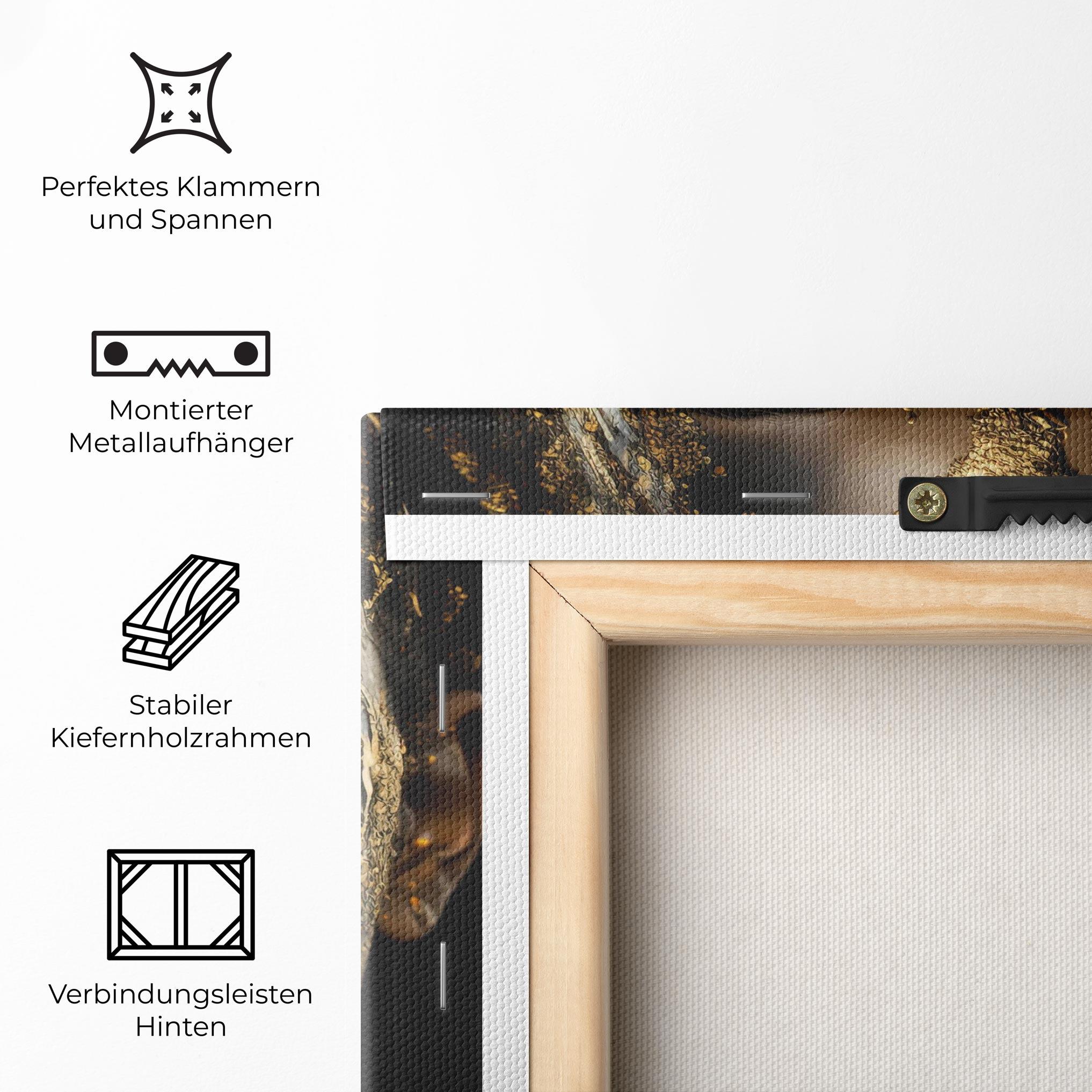 Leinwandbild Attractive Gold Woman mockup 5