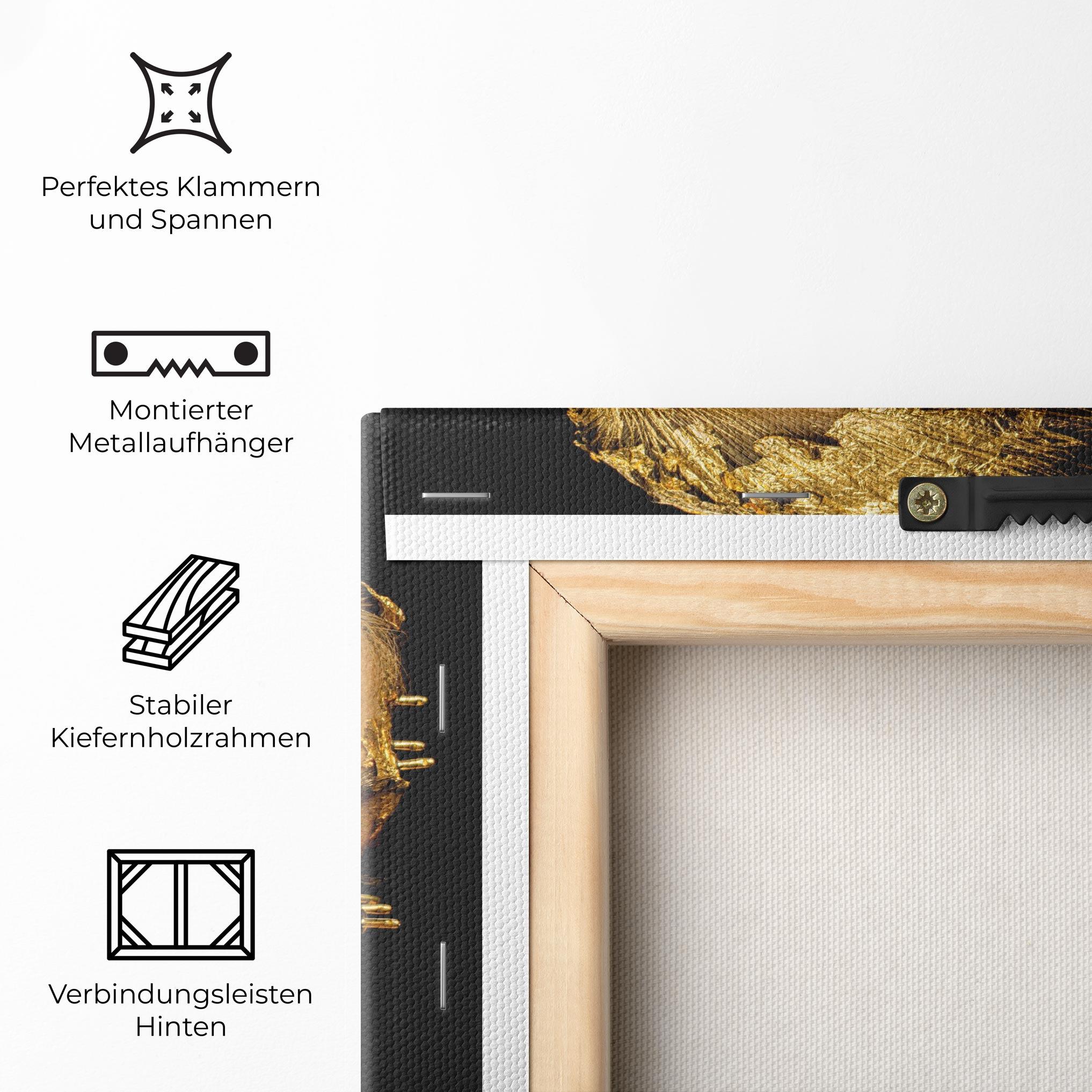 Leinwandbild Festive Golden Makeup mockup 5