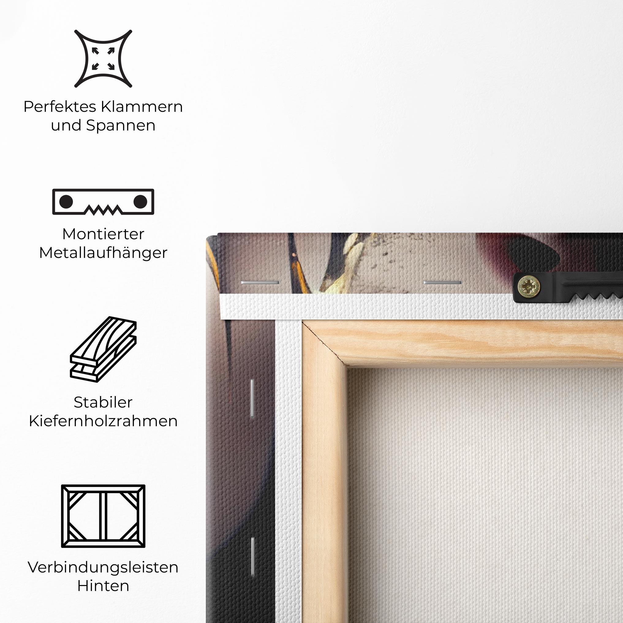 Leinwandbild Glamorous Gold Lips mockup 5