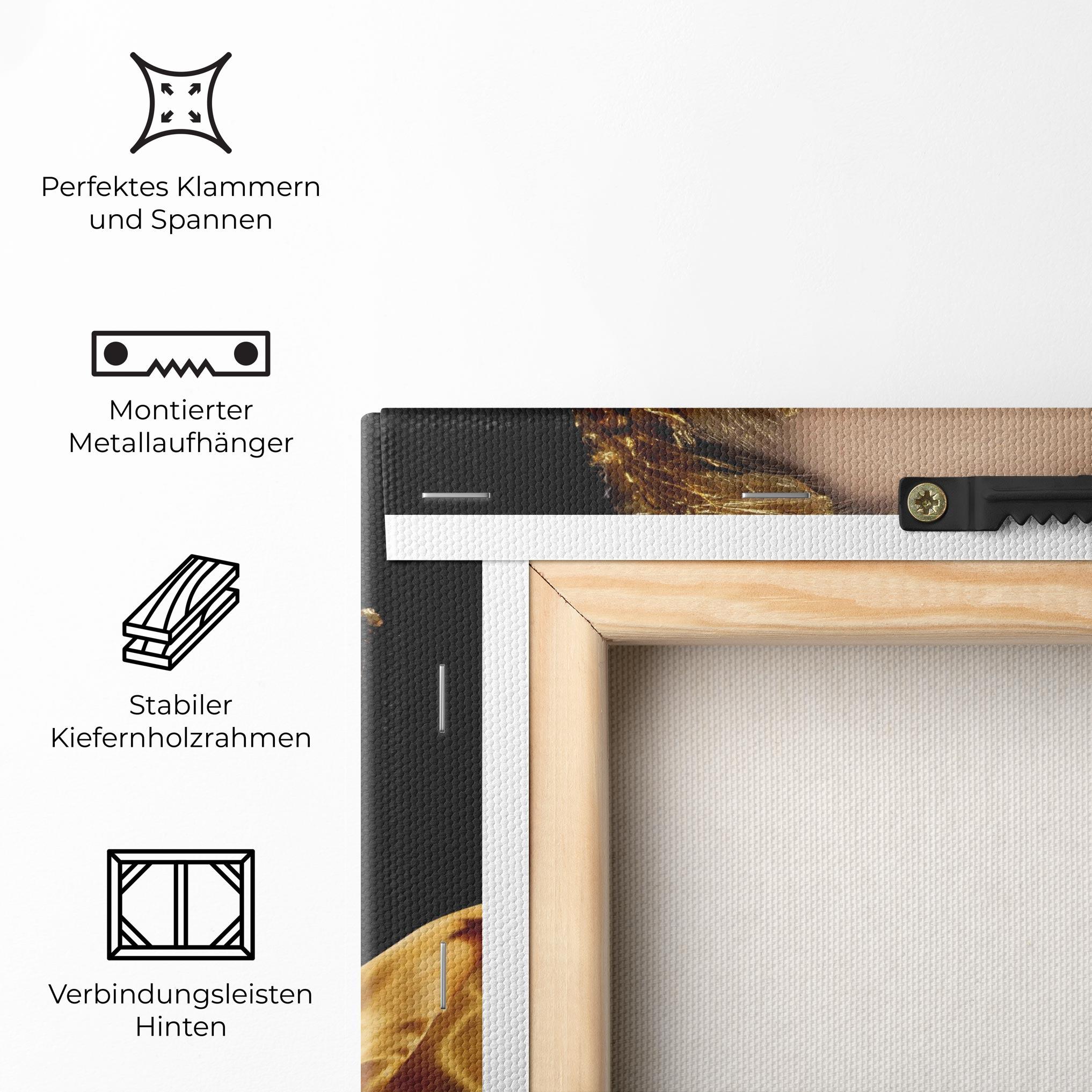 Leinwandbild Glamorous Gold Outfit mockup 5