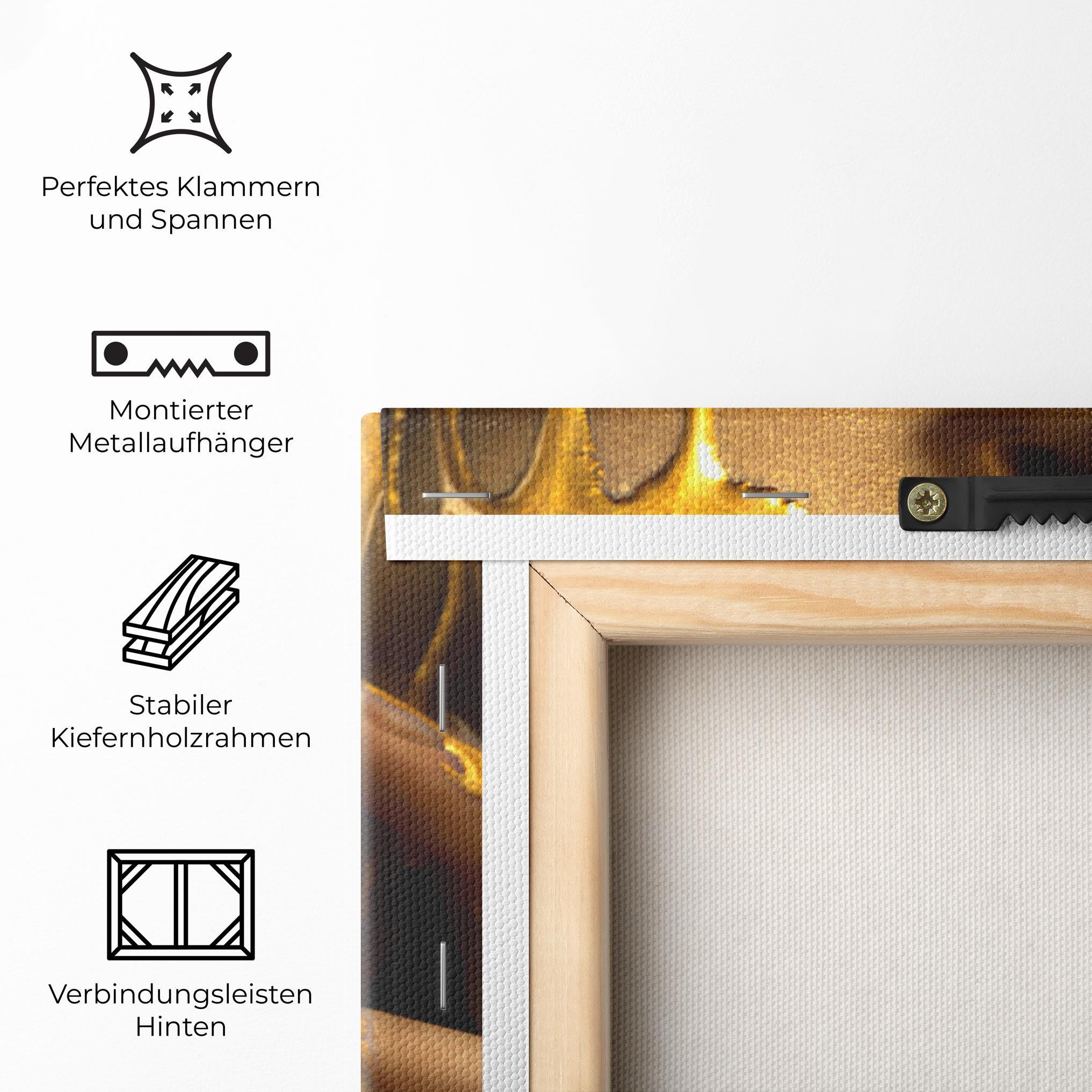 Leinwandbild Golden Lips mockup 5