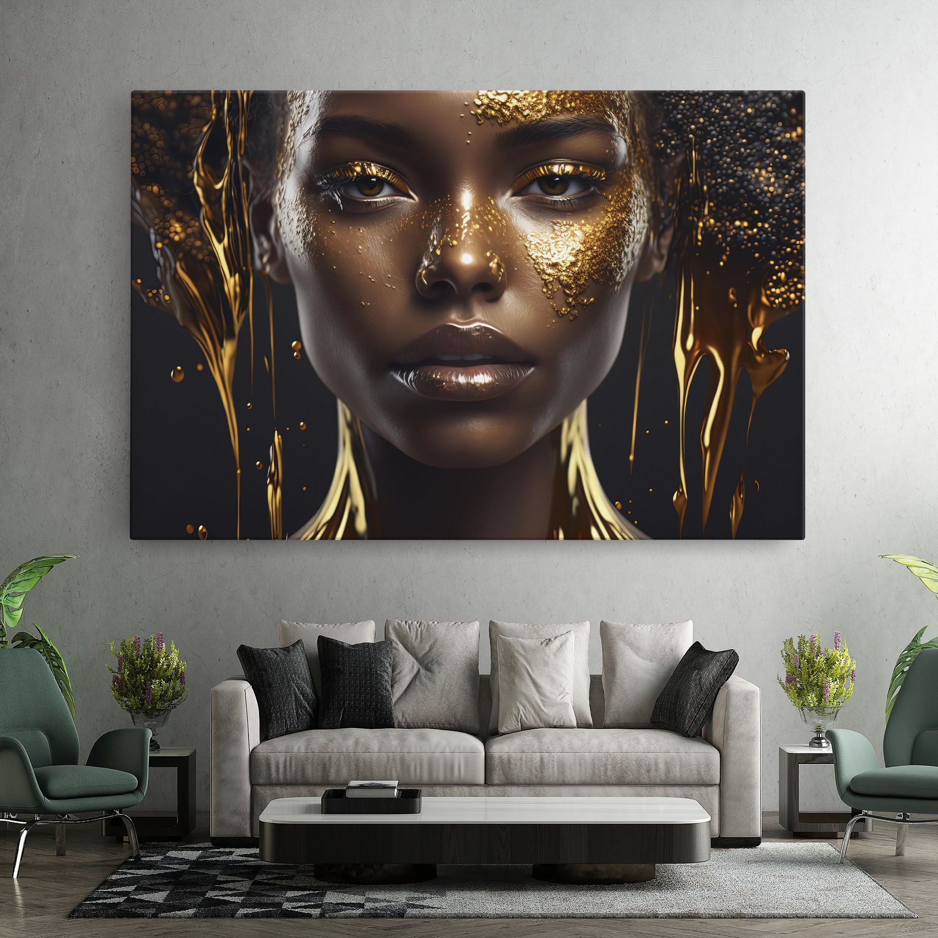 Gold Portrait Falling mockup 7