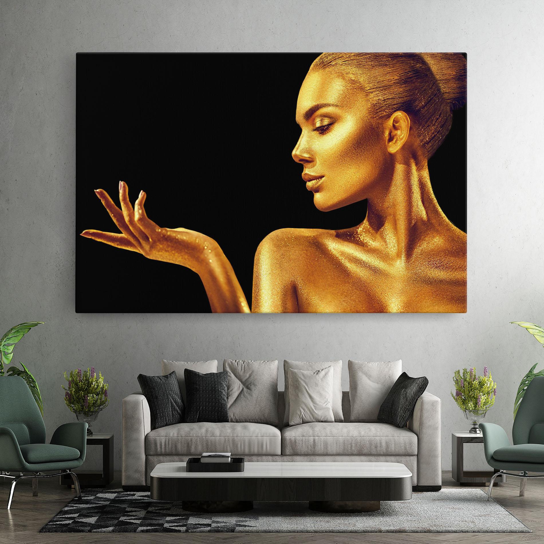 Leinwandbild Golden Glamour mockup 7