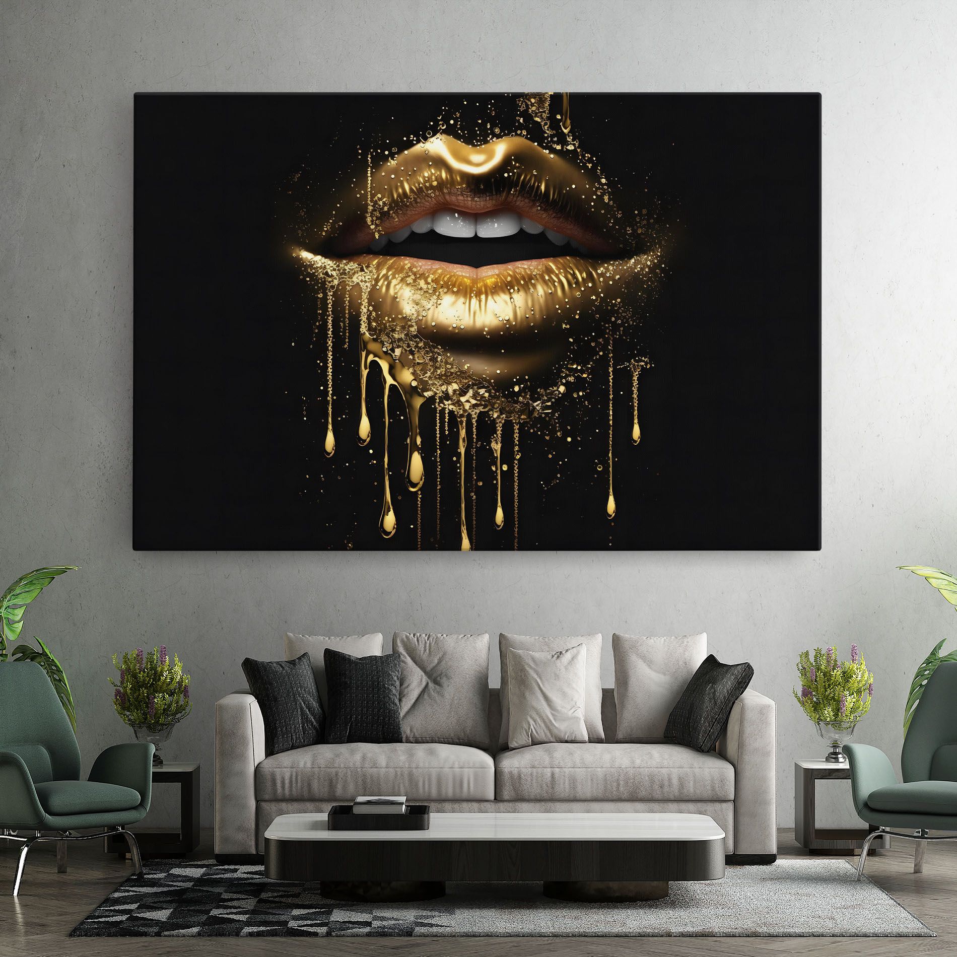 Golden Luxury Lips mockup 7