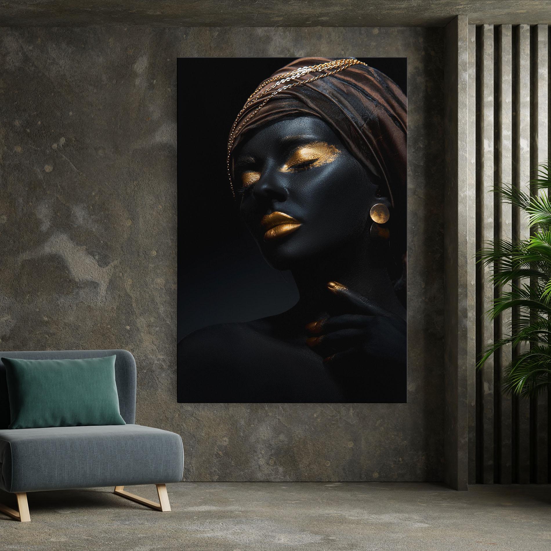 Leinwandbild Black Gold Skin mockup 7