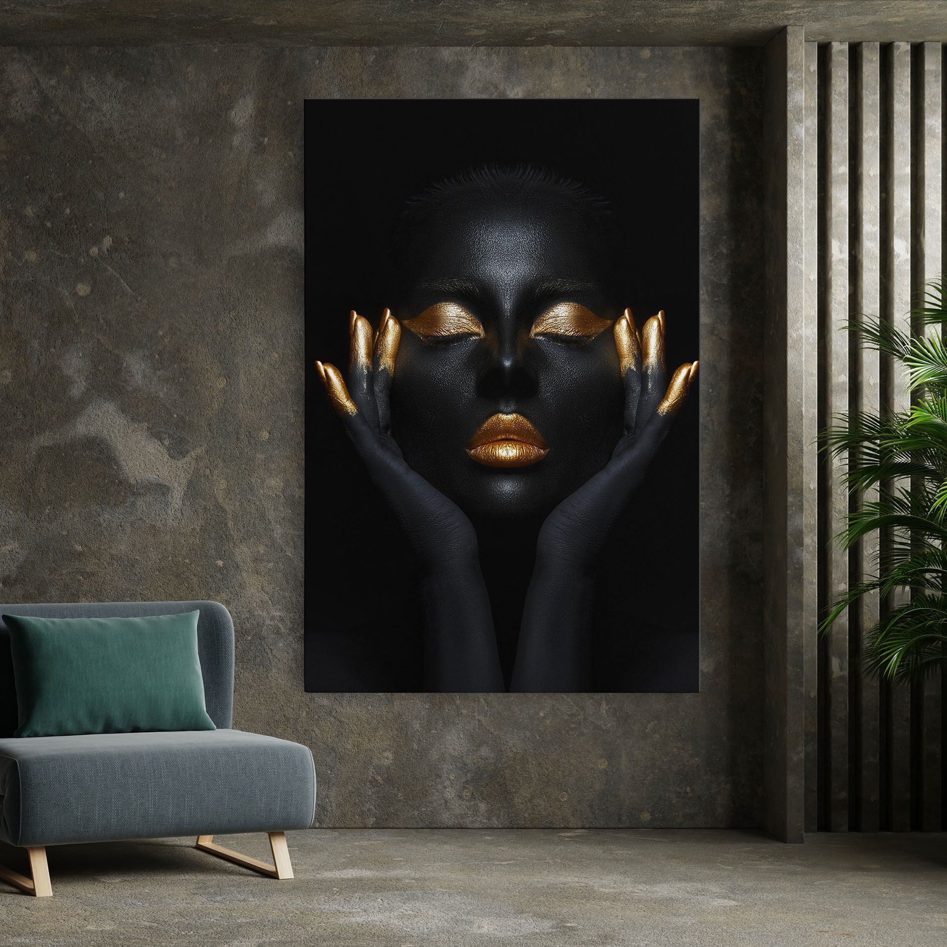 Fingertips Gold Makeup mockup 7