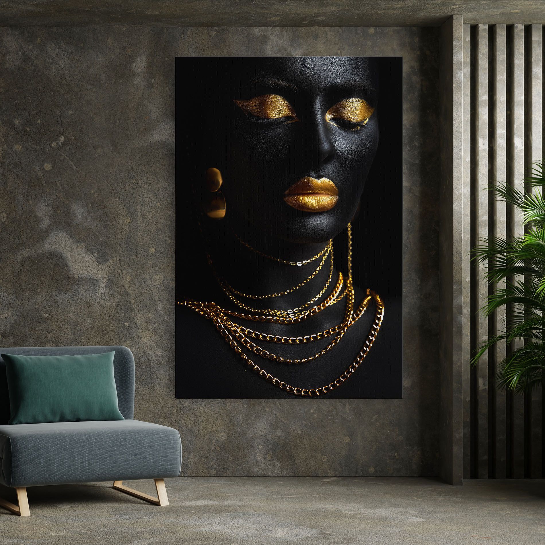 Gold Makeup Lips mockup 7