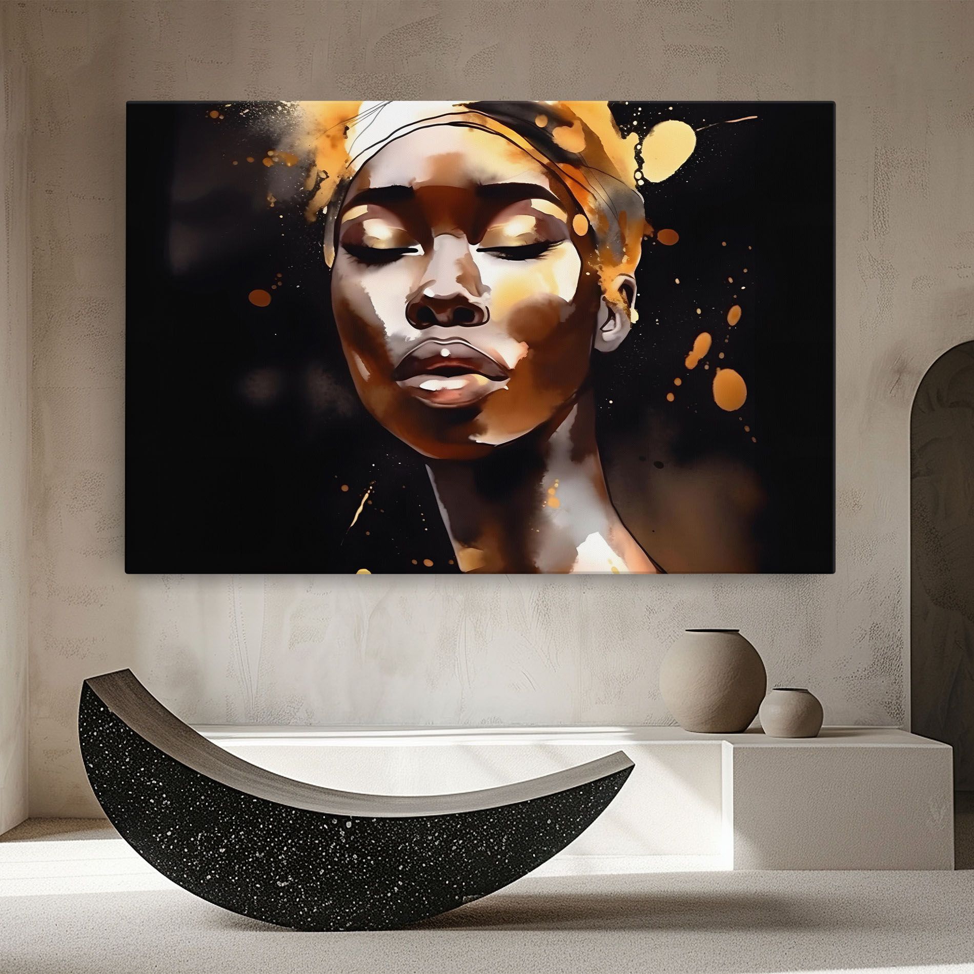 Abstract Gold Woman mockup 8