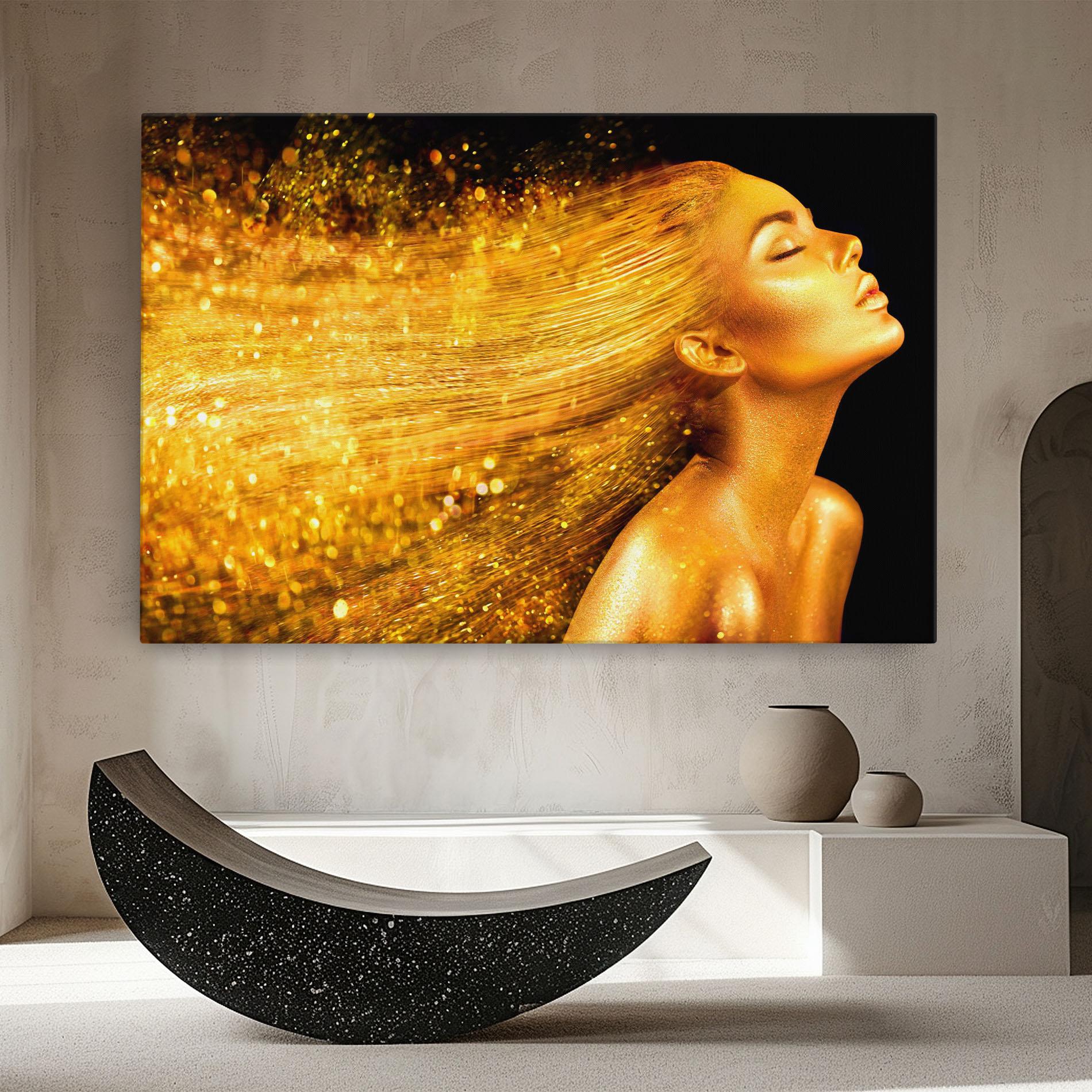 Leinwandbild Golden Girl mockup 8