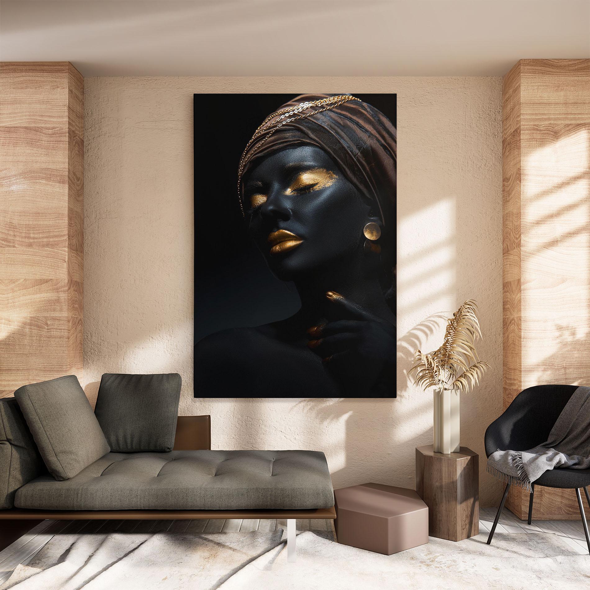 Leinwandbild Black Gold Skin mockup 8