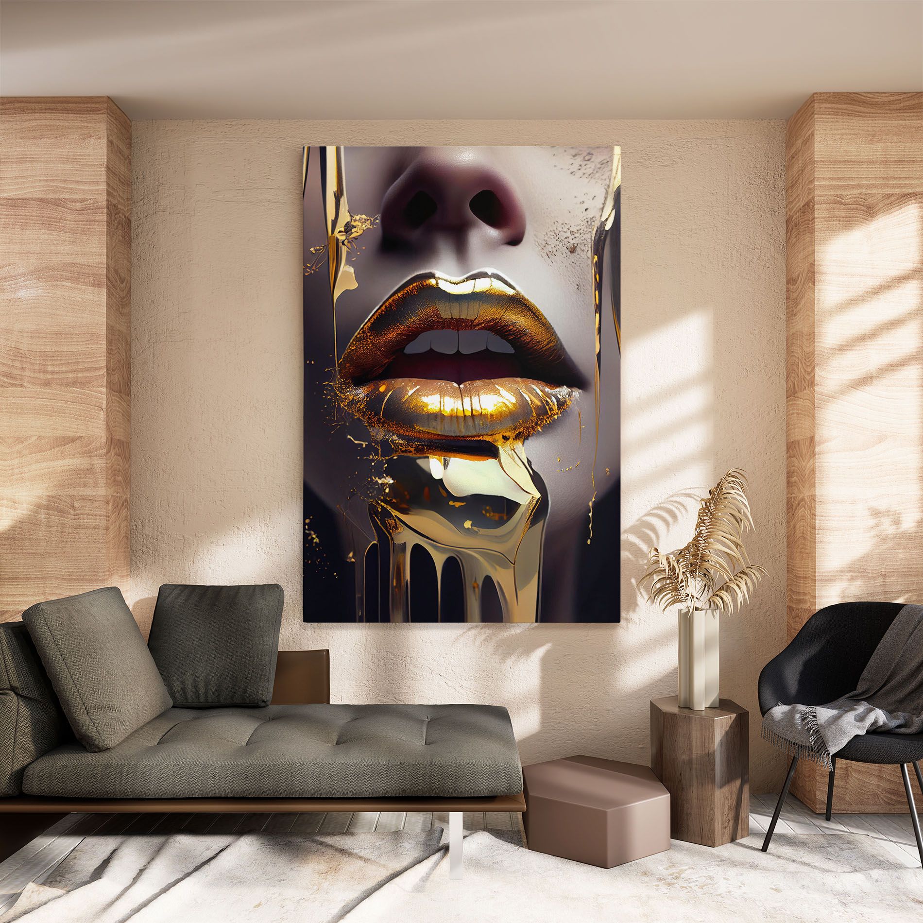 Glamorous Gold Lips mockup 8
