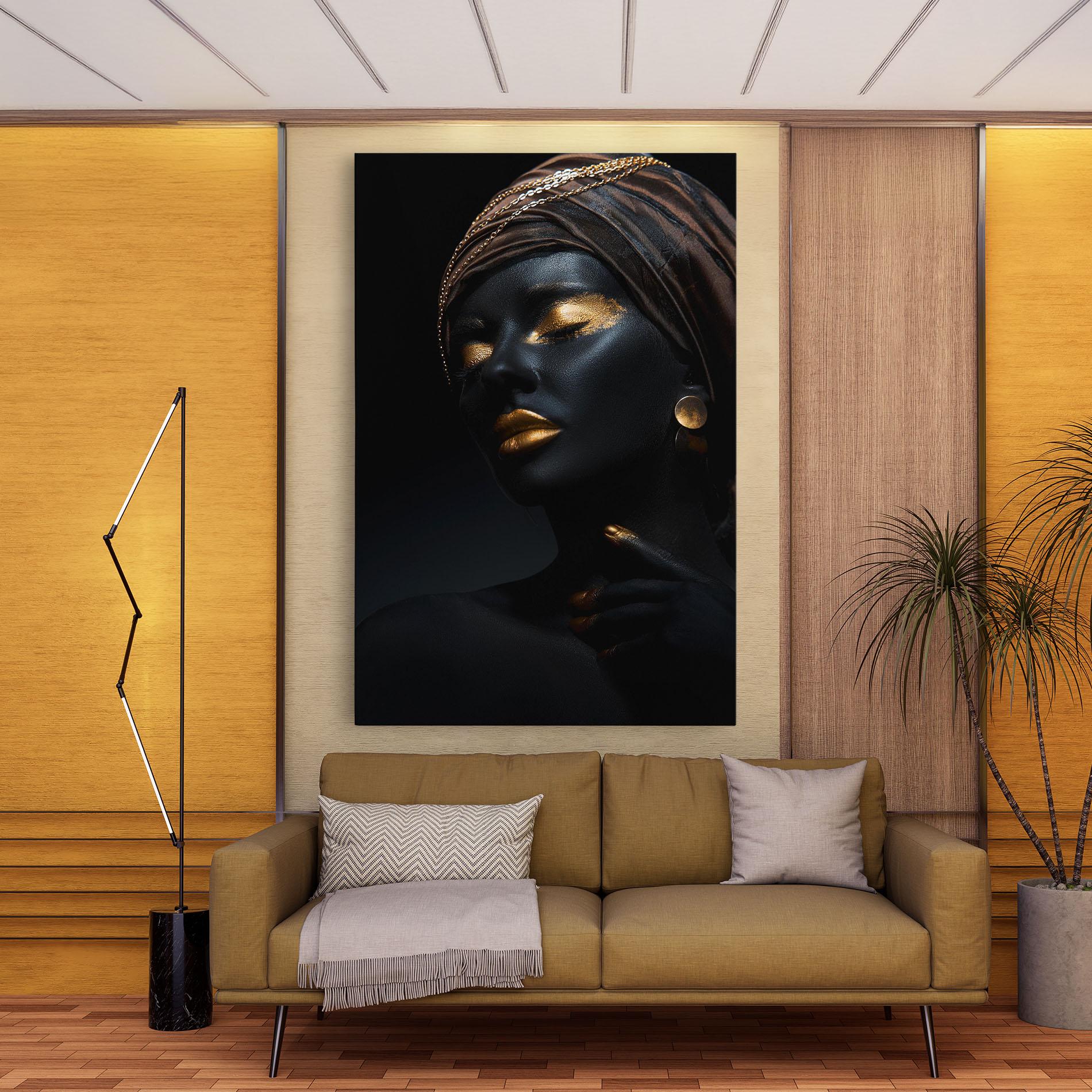 Leinwandbild Black Gold Skin mockup 9