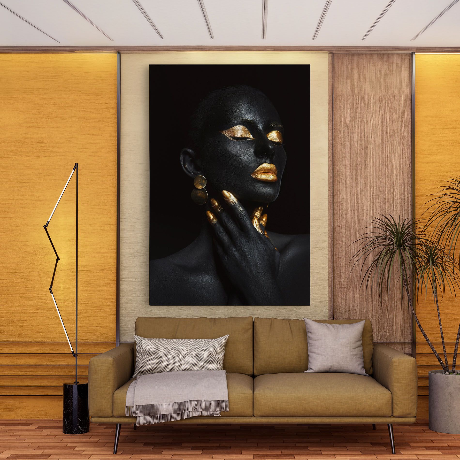 Eyelids Gold Makeup mockup 9