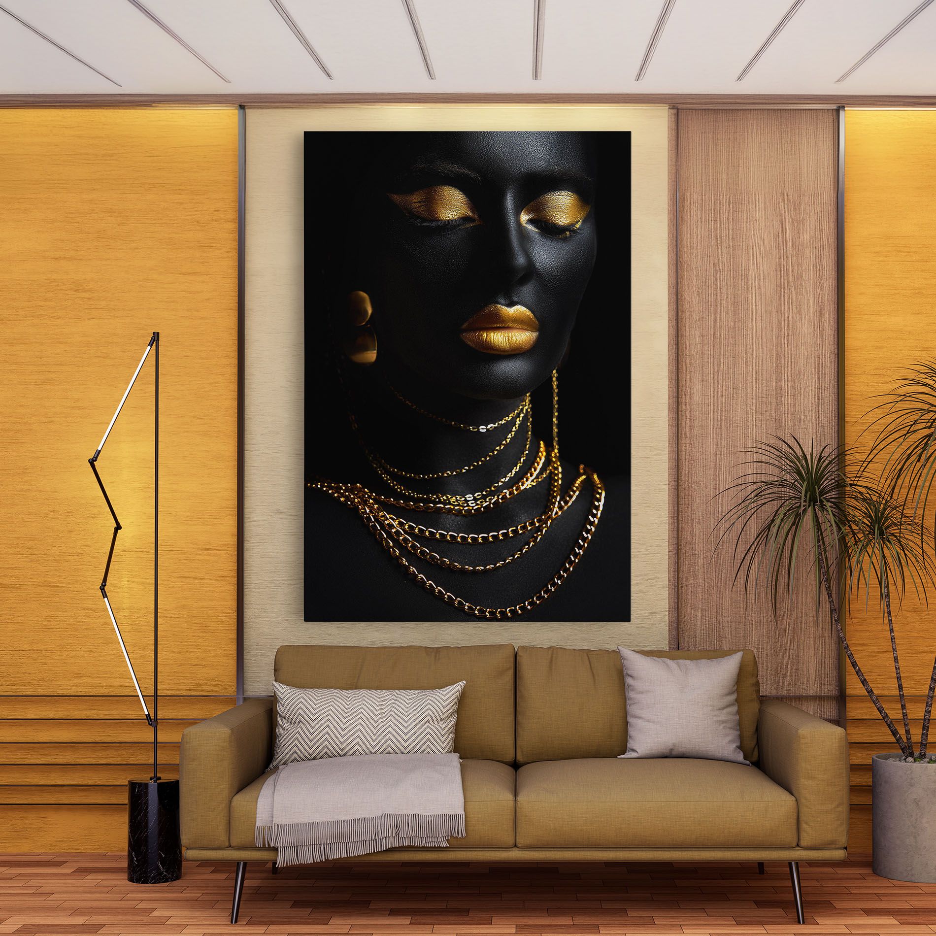 Gold Makeup Lips mockup 9