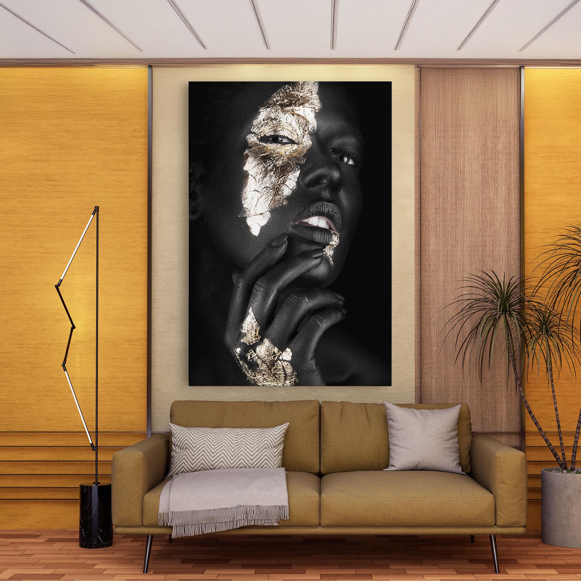 Leinwandbild Golden Posture mockup 9