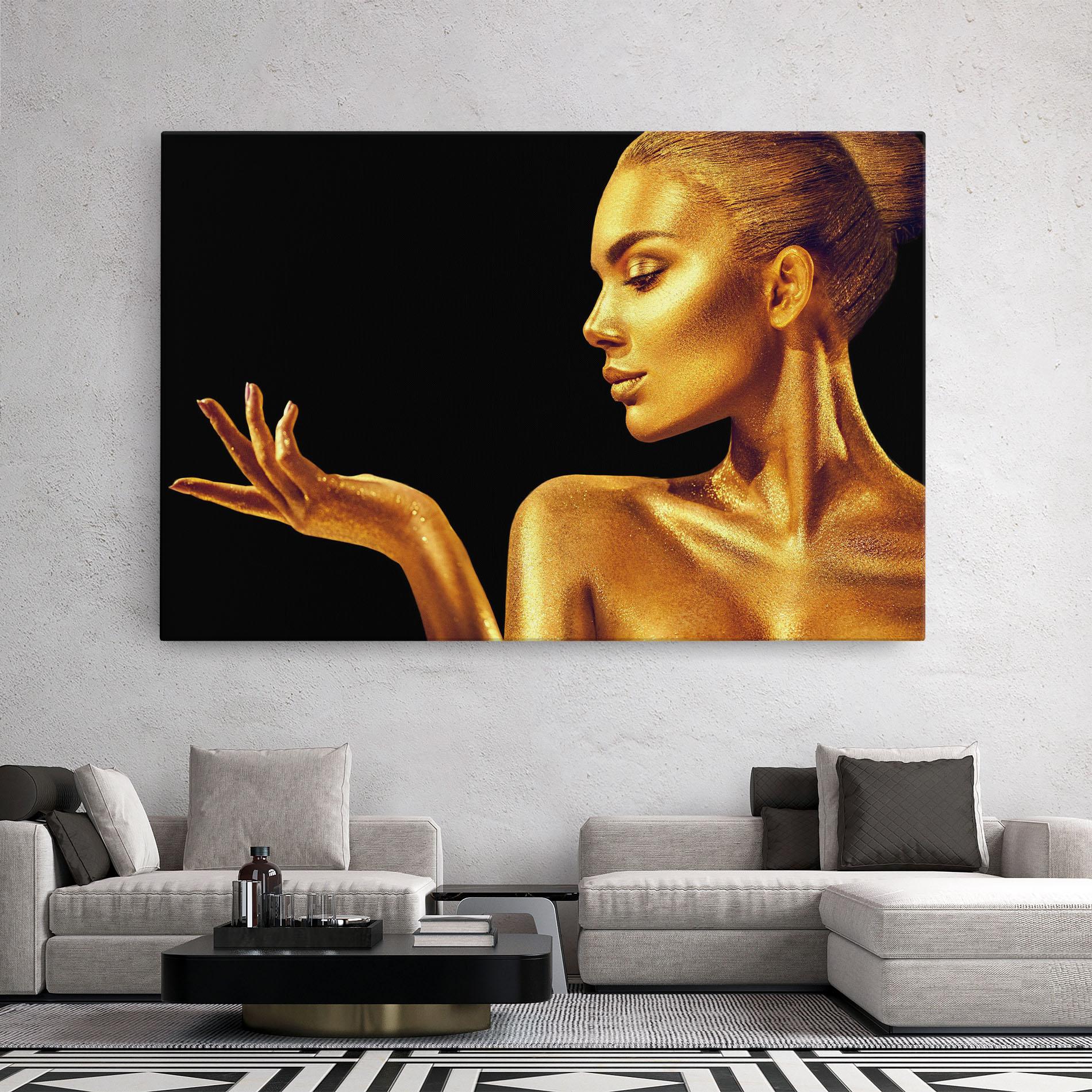 Leinwandbild Golden Glamour mockup 2