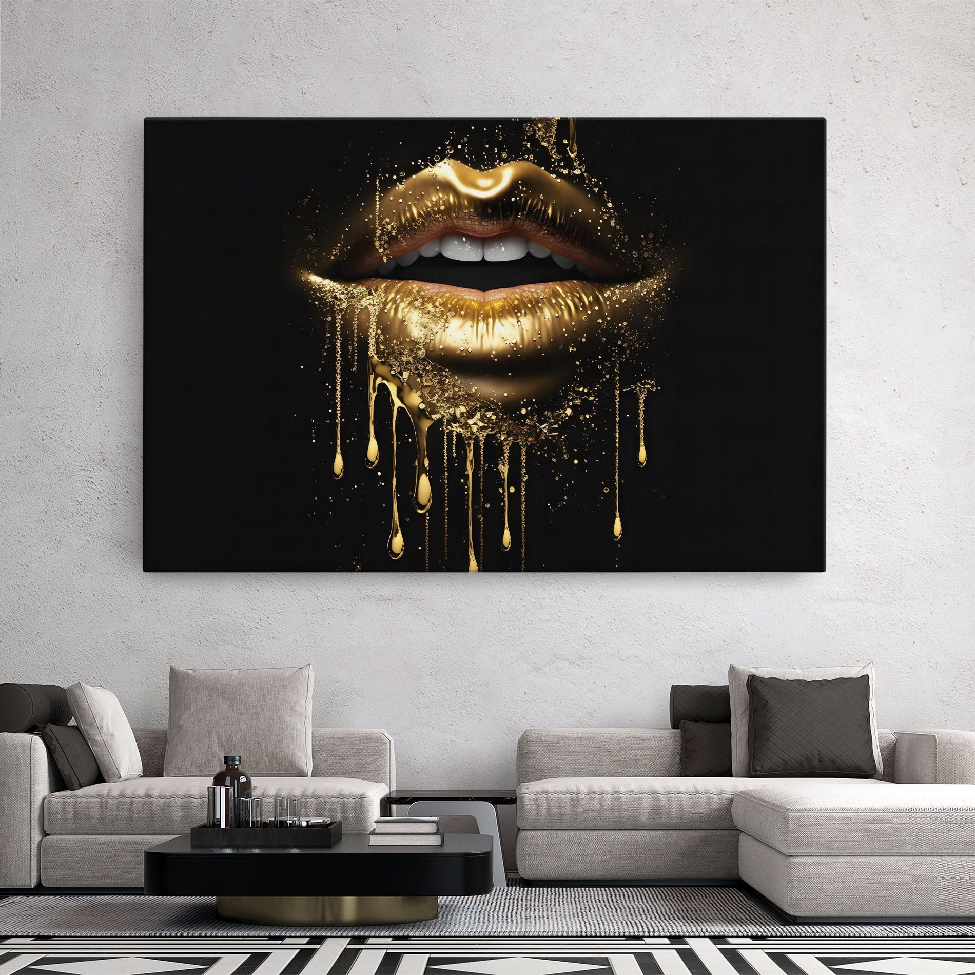 Golden Luxury Lips mockup 2