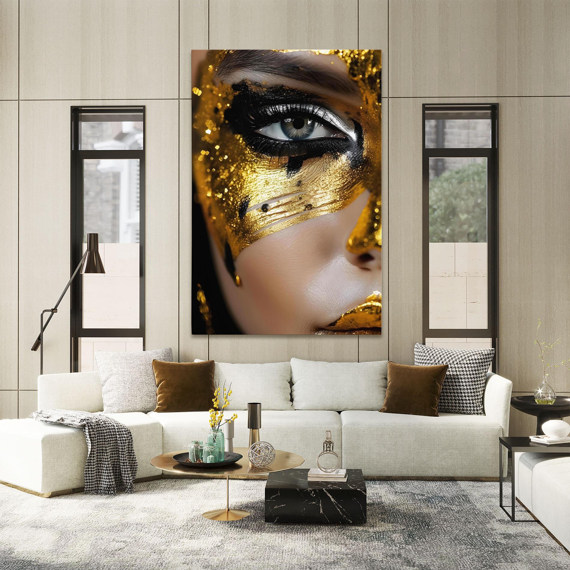 Leinwandbild Black Gold Eyeliner mockup 2