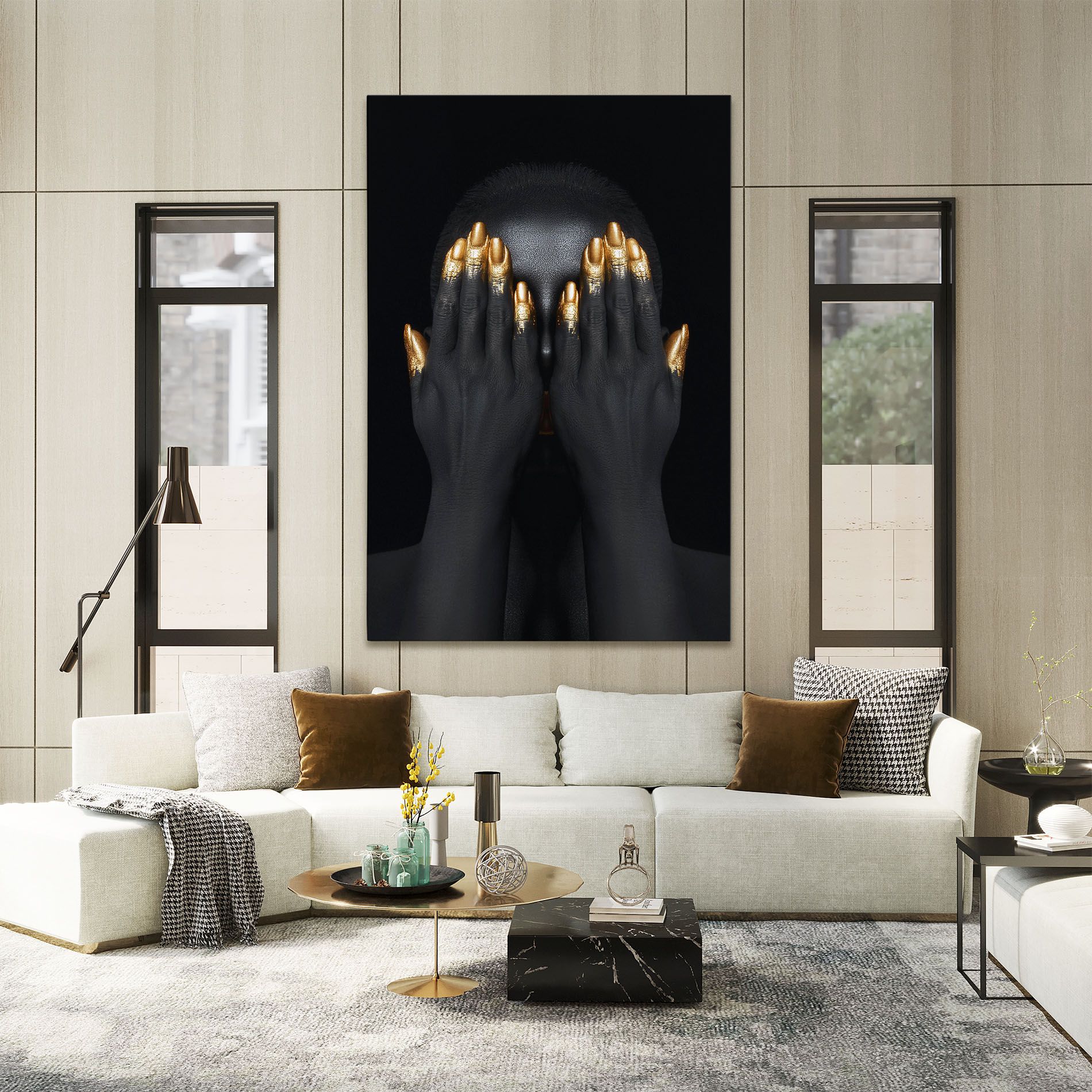 Gold Fingertips Chain mockup 2