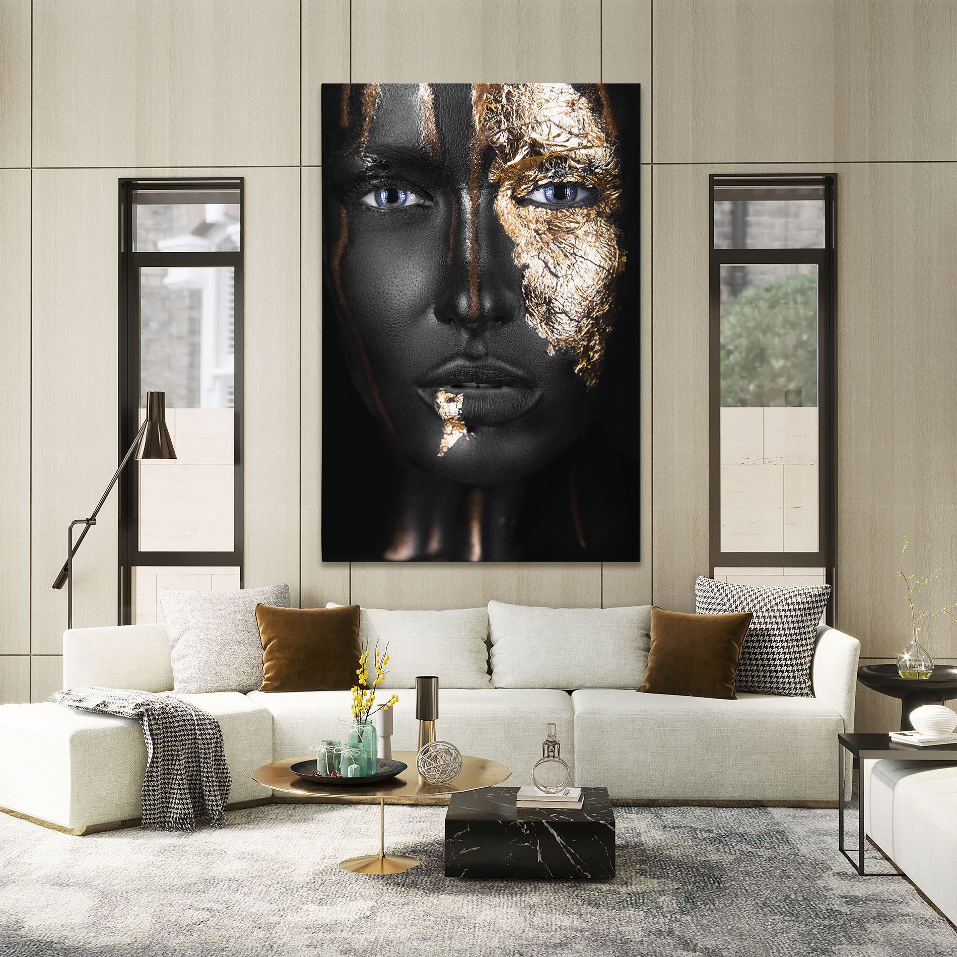 Golden Face mockup 2