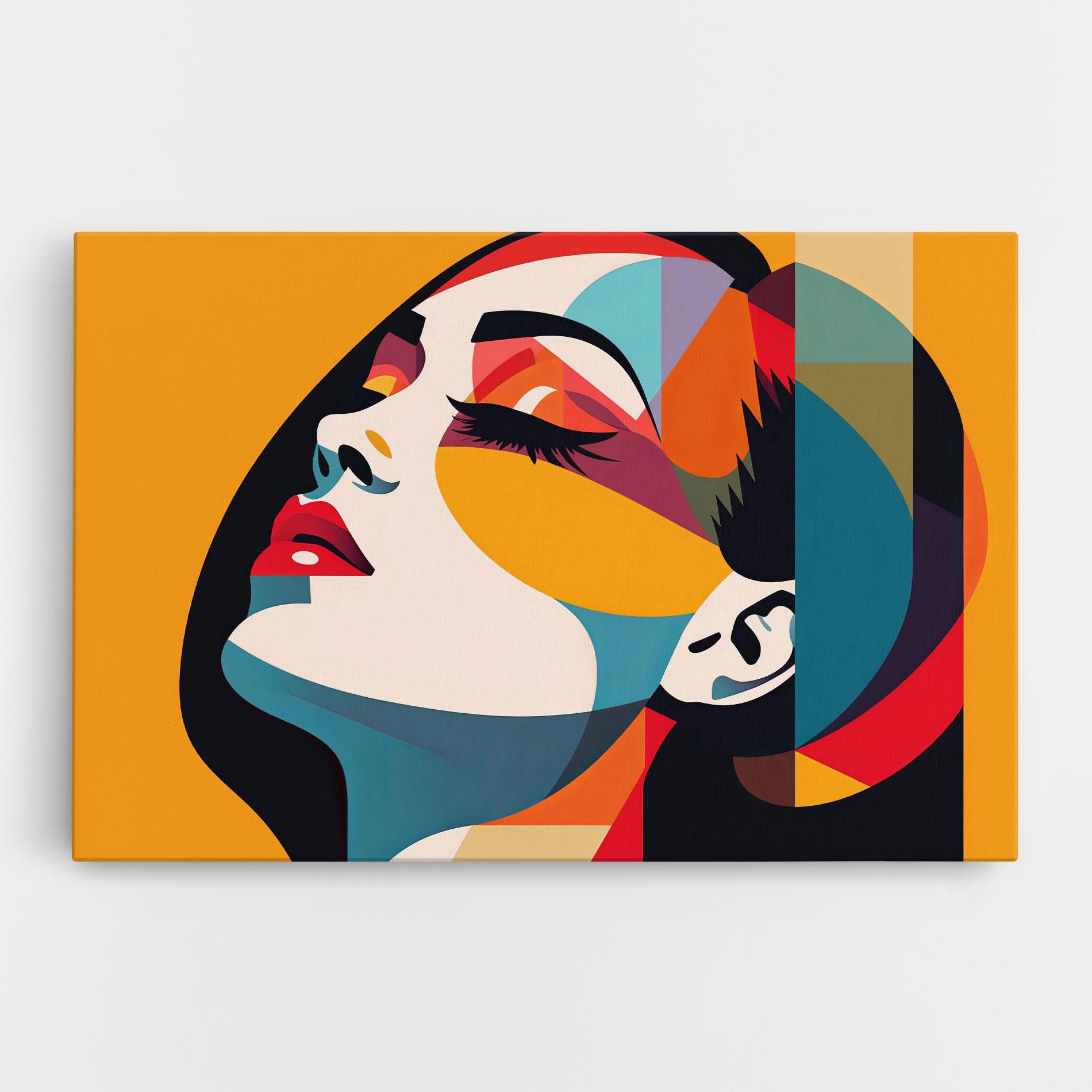 Leinwandbild Dreamy Yellow Female mockup 0