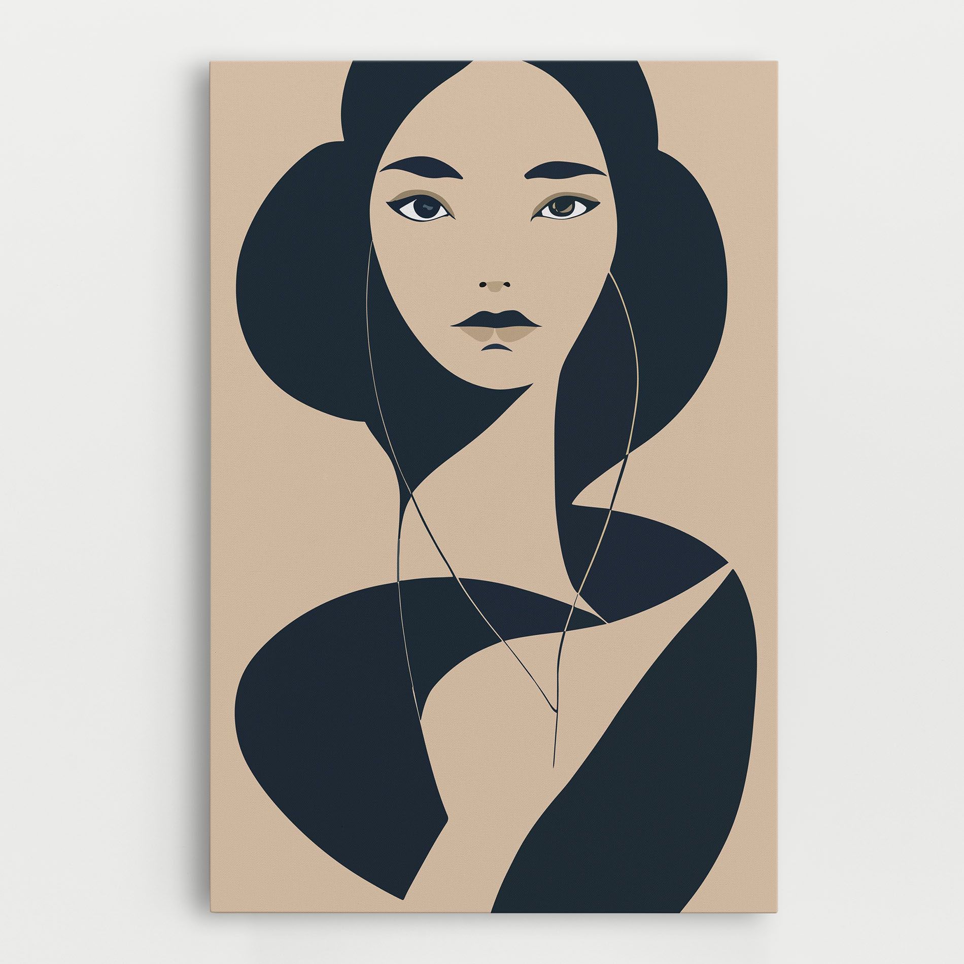 Cream Blue Woman mockup 0