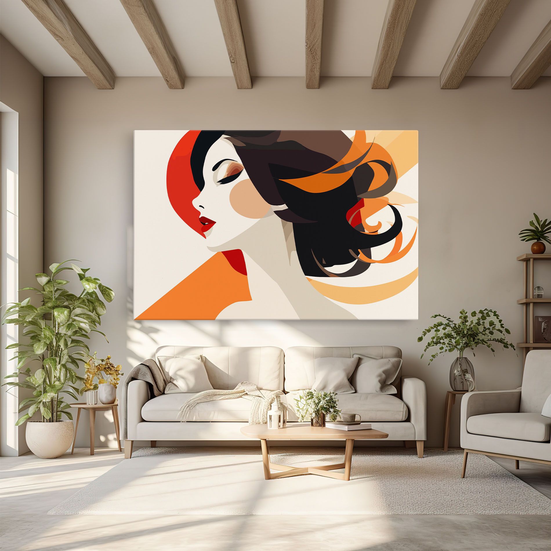 Abstract Autumn Woman mockup 6