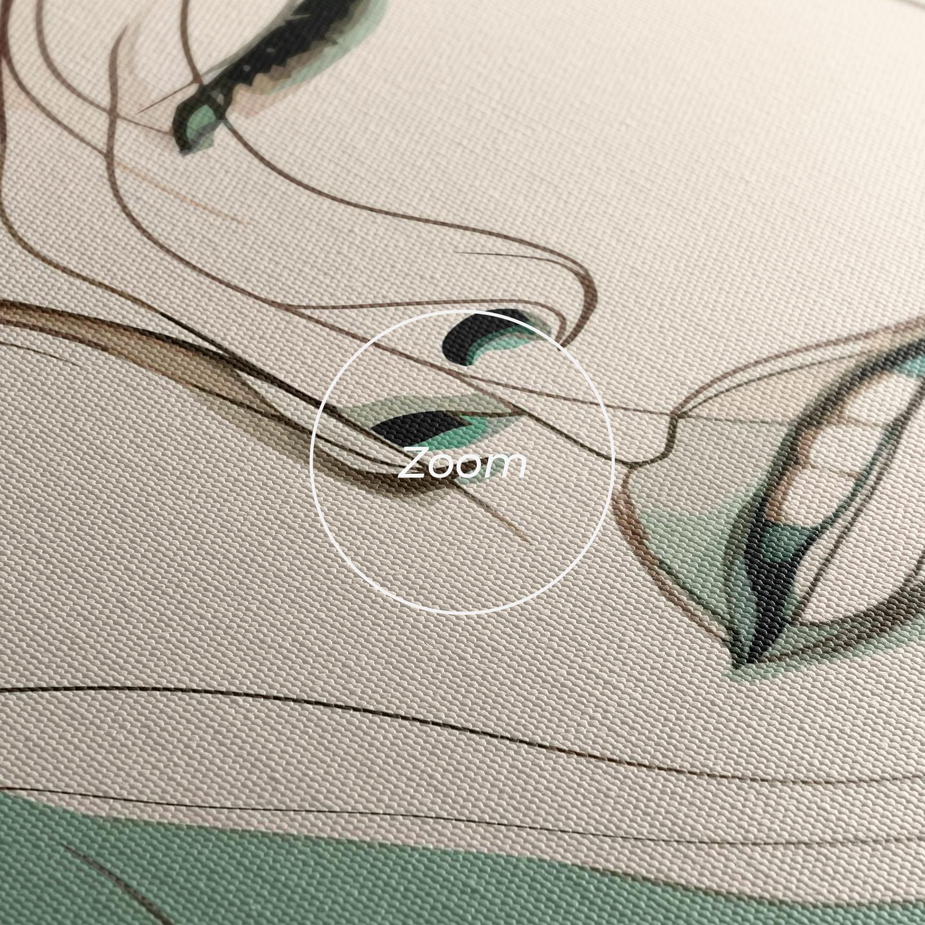 Leinwandbild Green White Face mockup 3