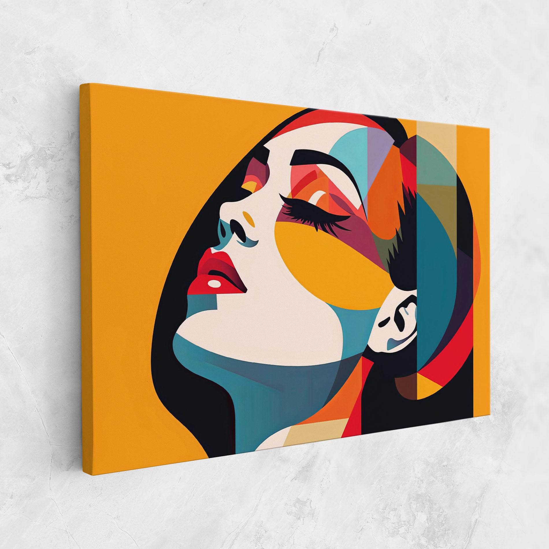 Leinwandbild Dreamy Yellow Female mockup 1