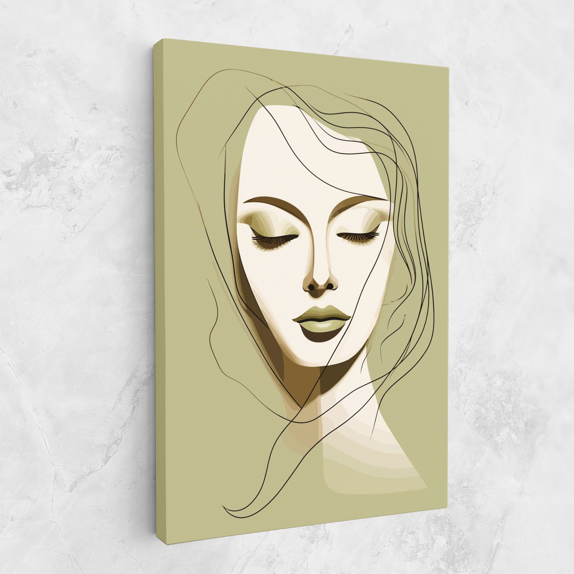 Cream Womans Face mockup 1