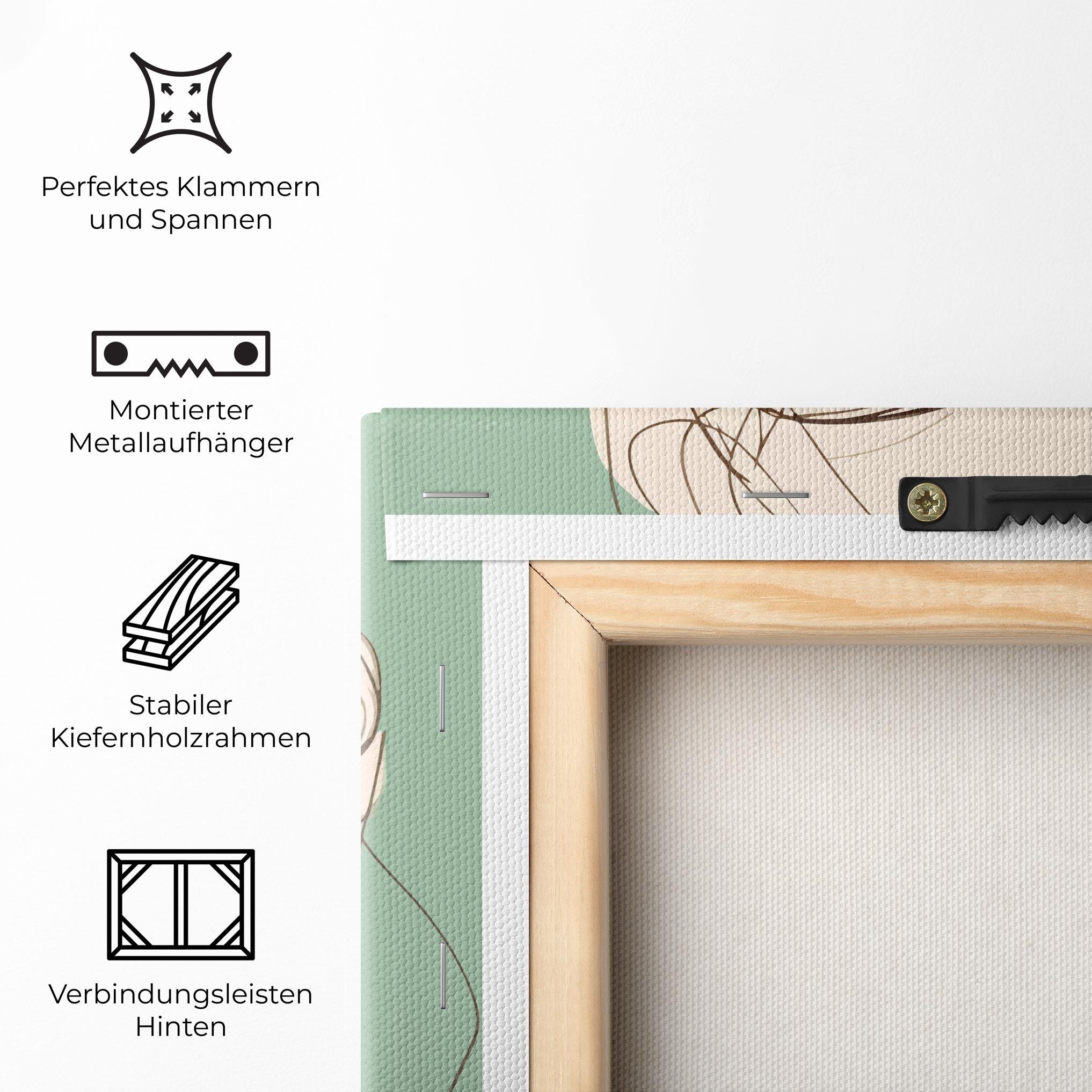 Leinwandbild Green White Face mockup 5