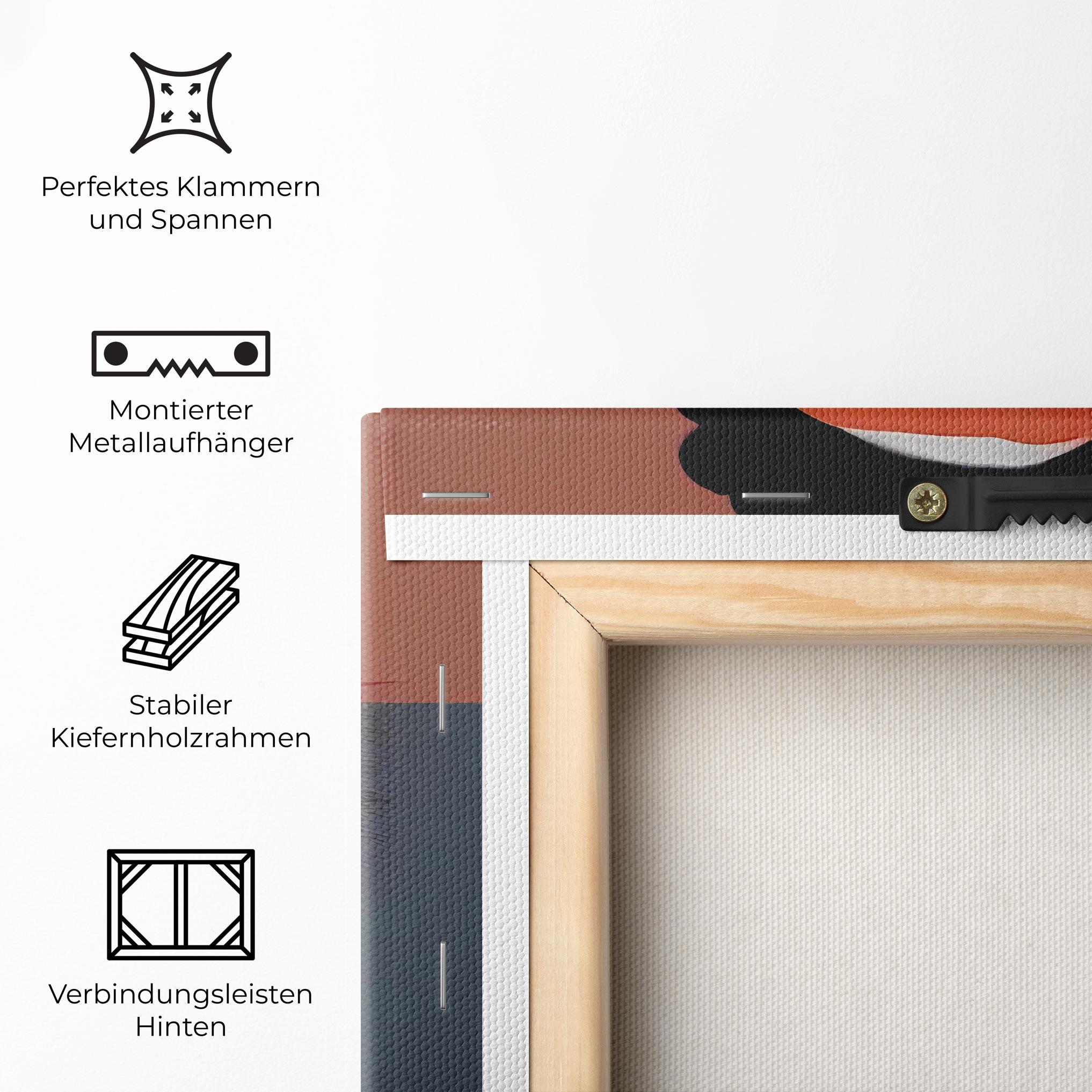 Leinwandbild Red Flower Woman mockup 5