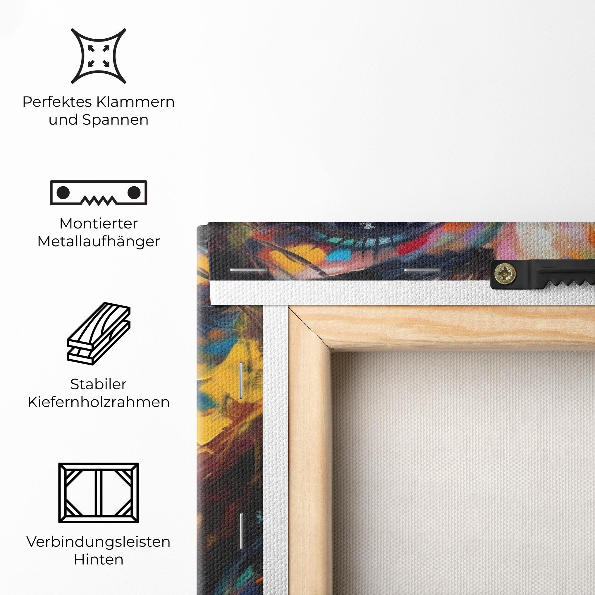 Leinwandbild Vibrant Color Woman Paint mockup 5