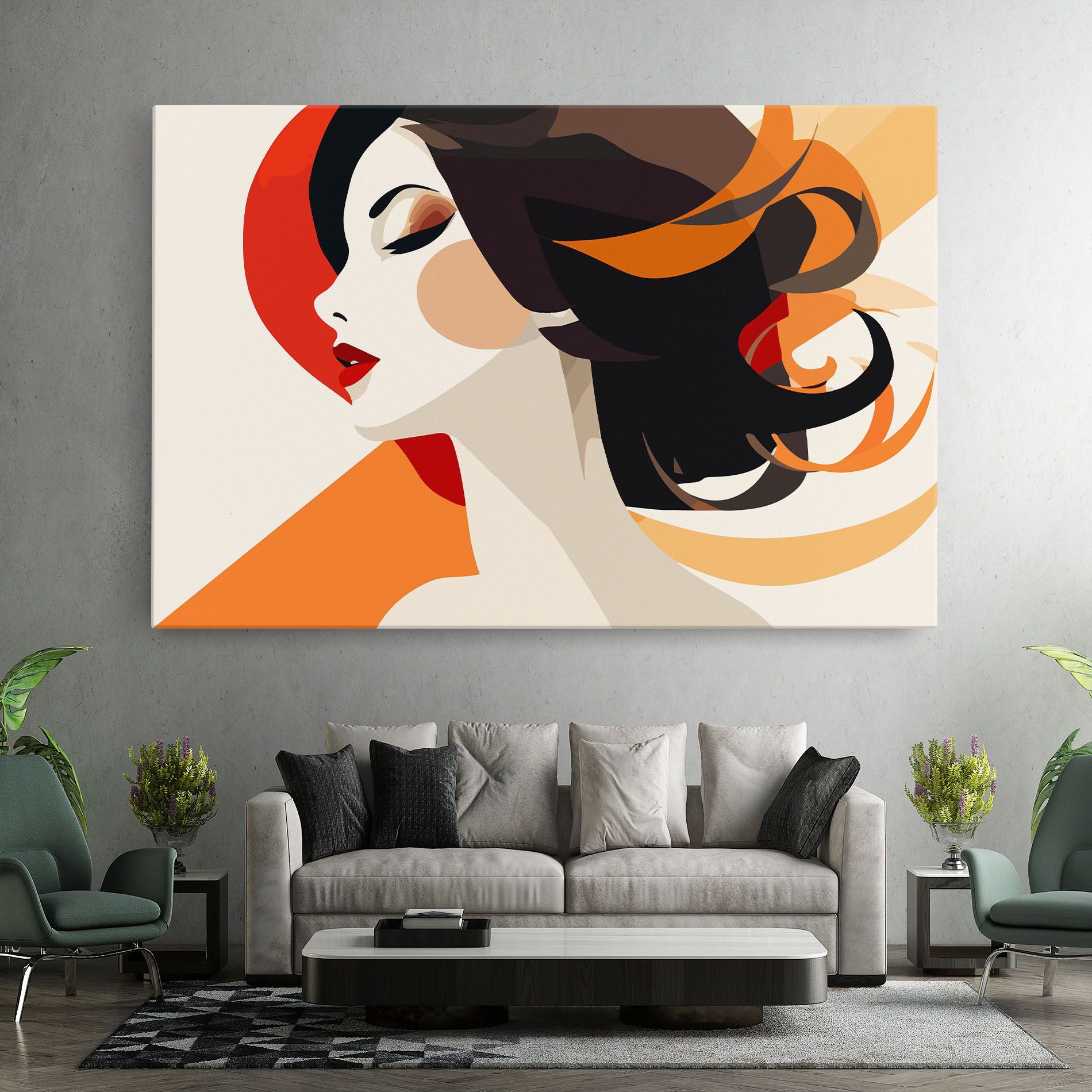 Abstract Autumn Woman mockup 7