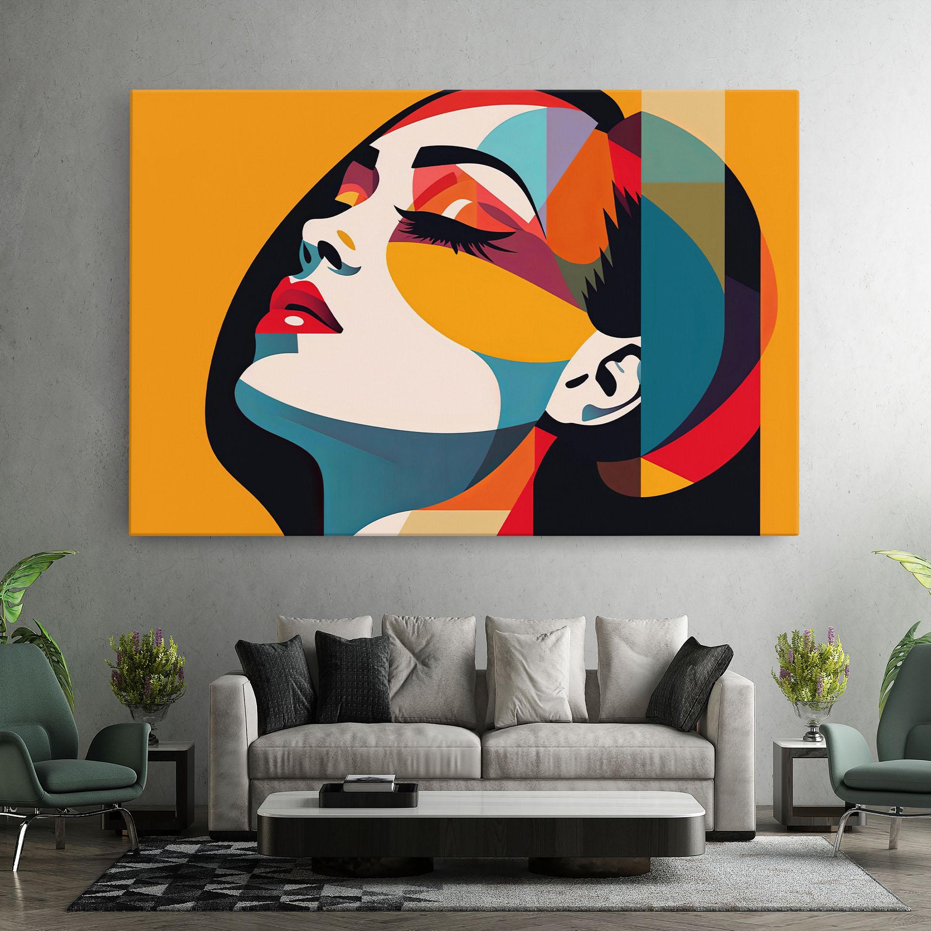 Leinwandbild Dreamy Yellow Female mockup 7