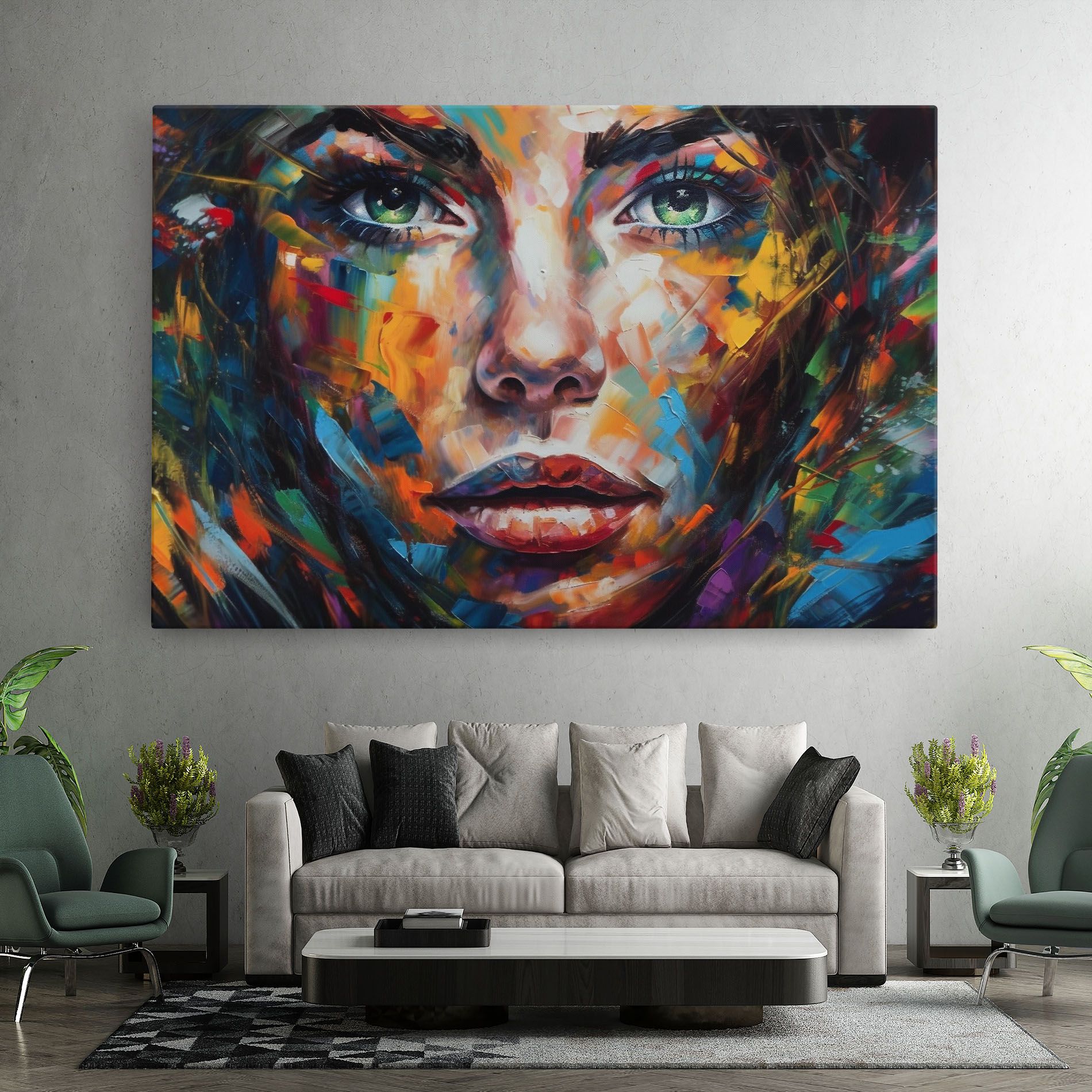 Vibrant Color Woman Paint mockup 7