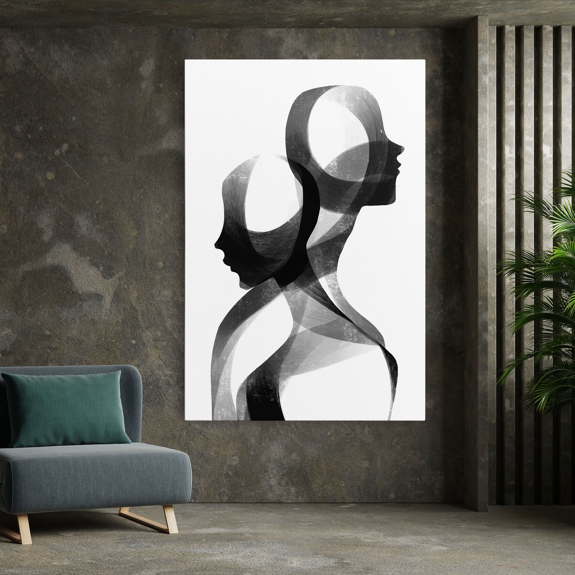 Abstract Grey Couple mockup 7