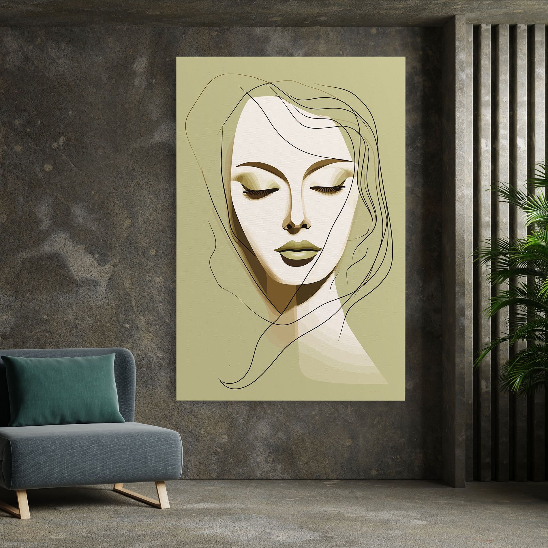 Cream Womans Face mockup 7