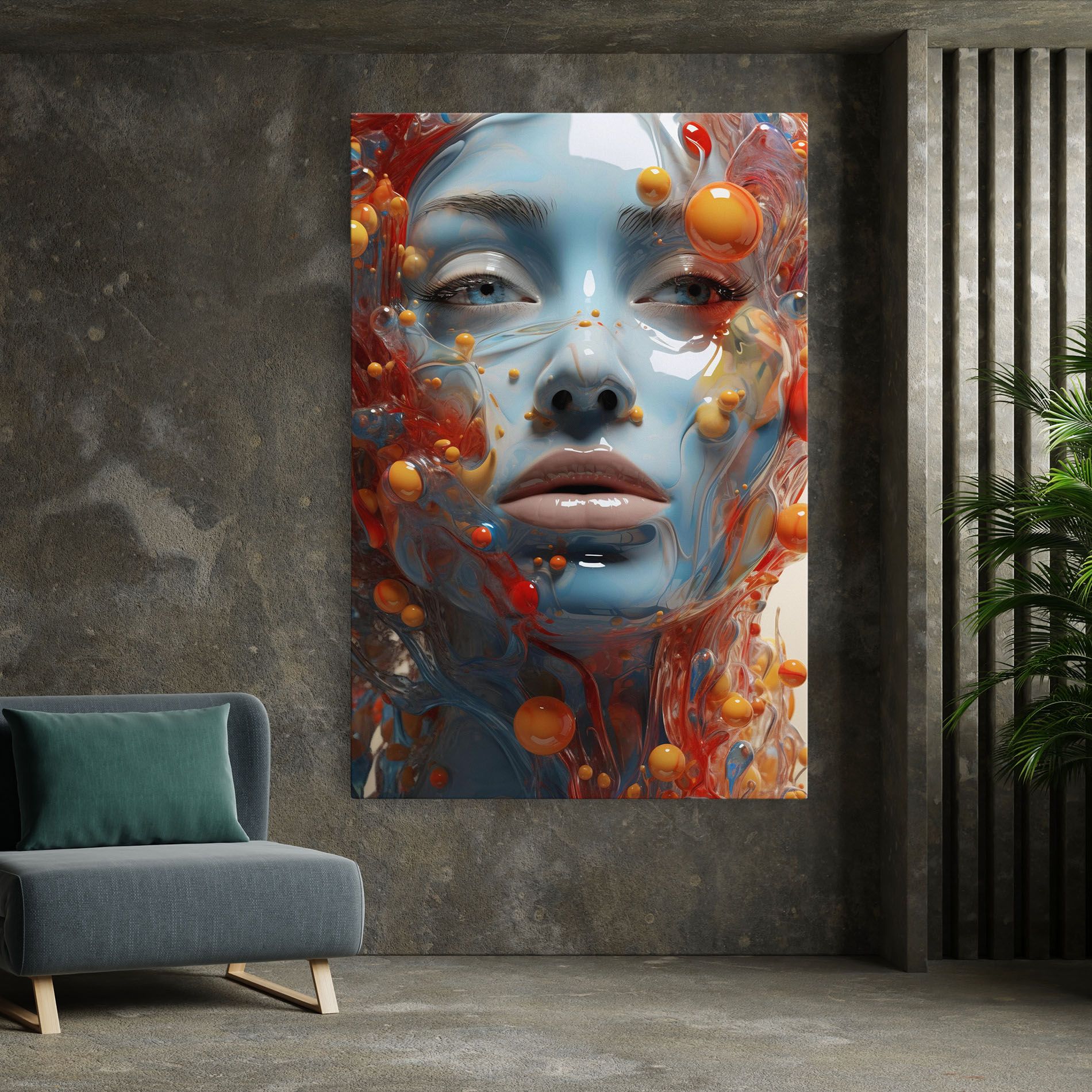 Pretty Blue Face mockup 7