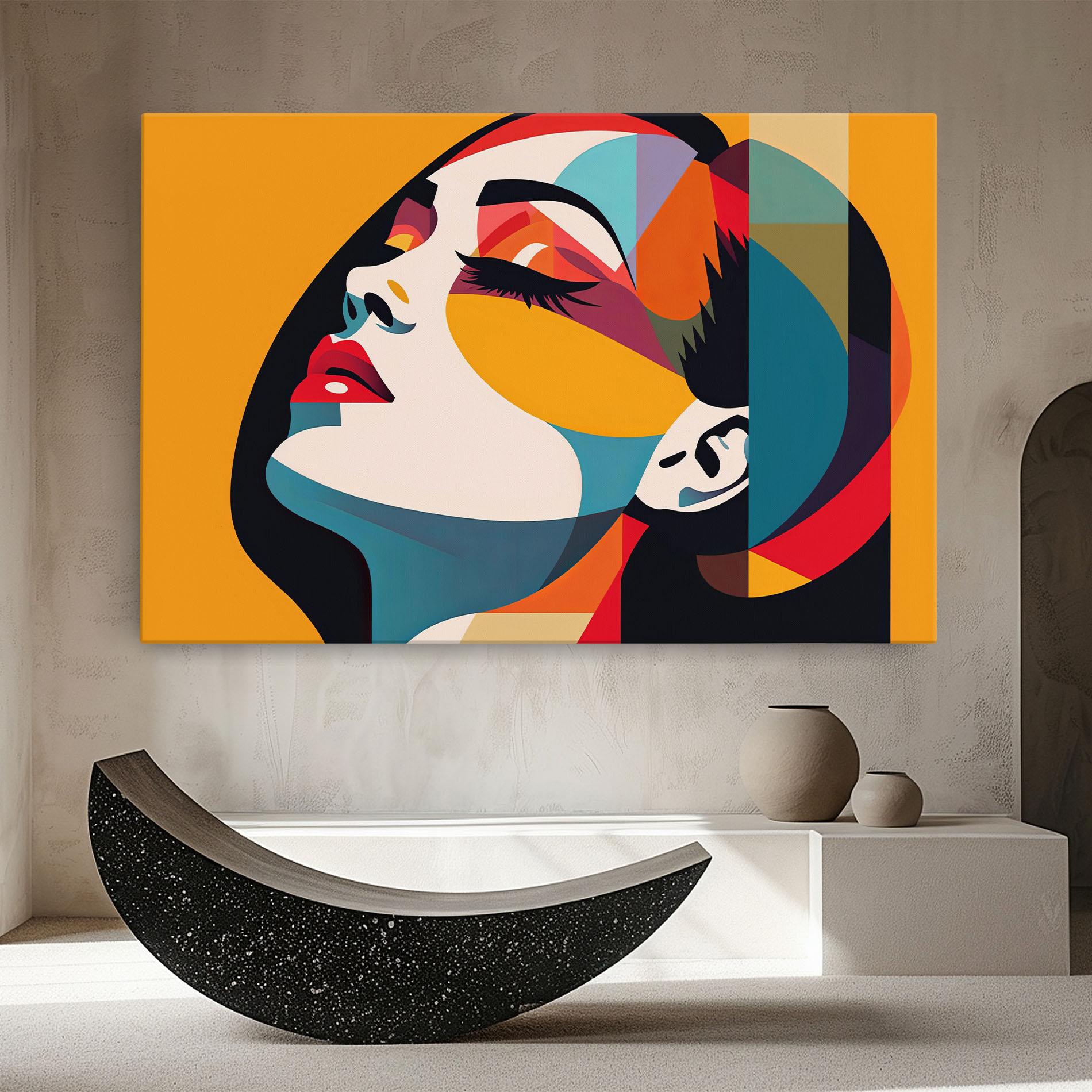 Leinwandbild Dreamy Yellow Female mockup 8