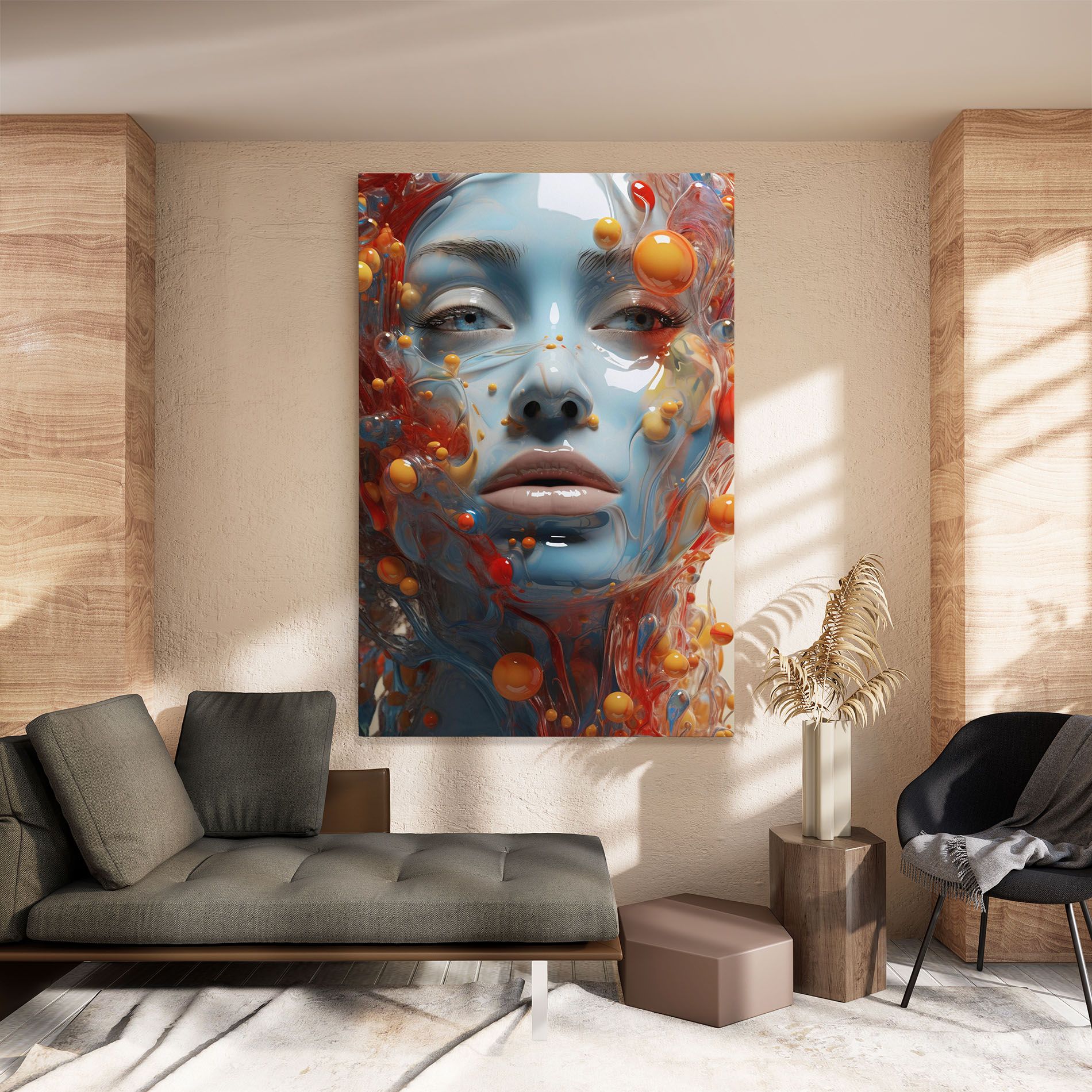 Pretty Blue Face mockup 8