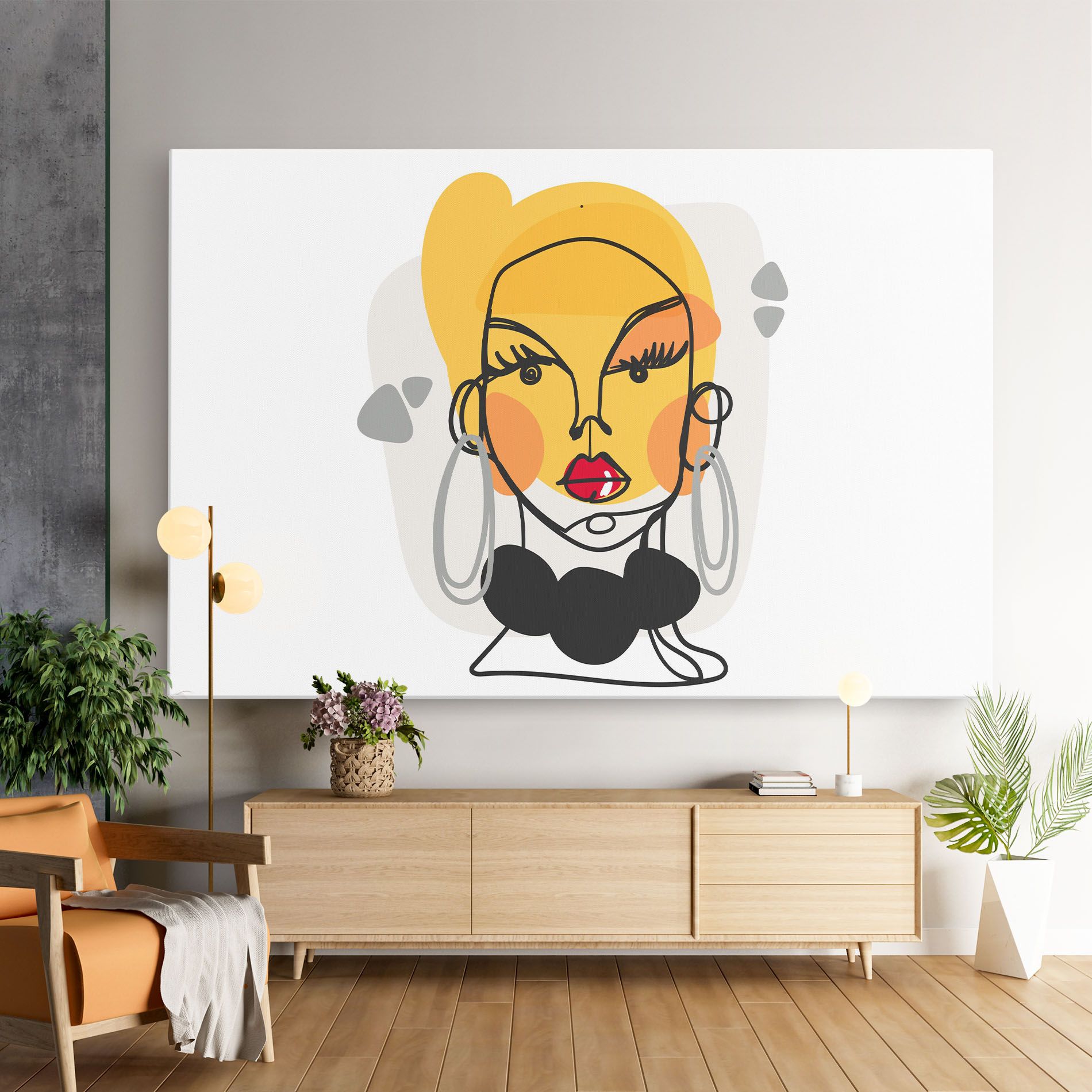 Abstract Blonde Face mockup 9