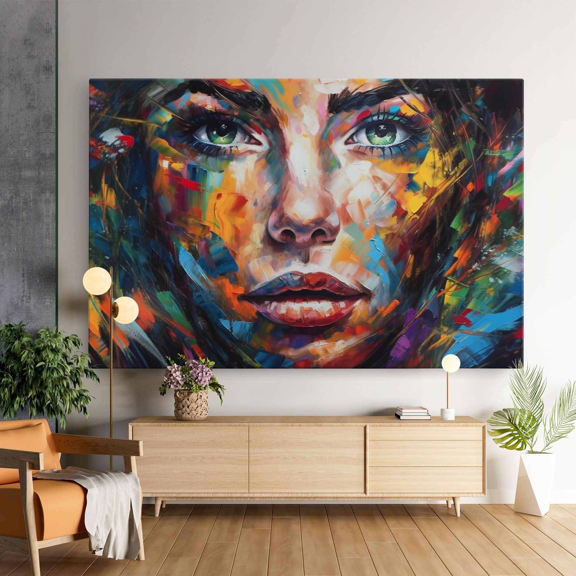 Vibrant Color Woman Paint mockup 9